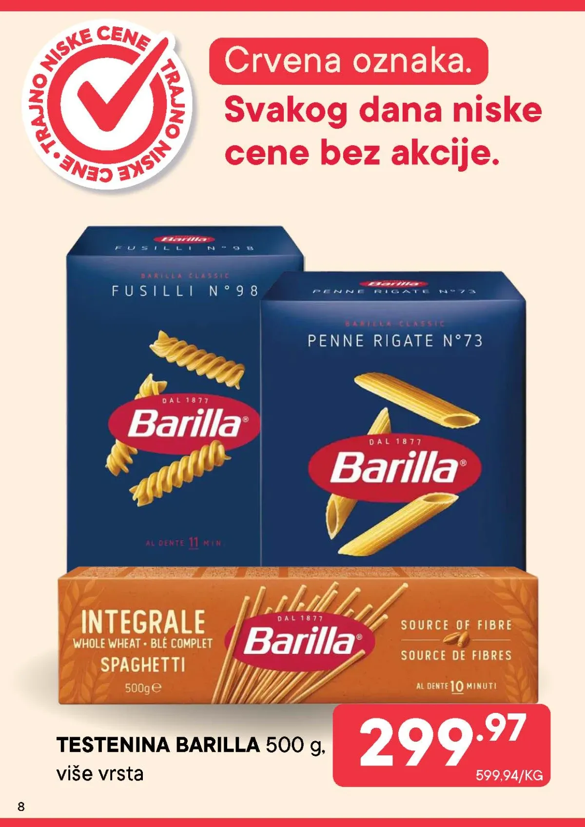 PerSu Uvek Super Cena – Barilla testenina 500 g za 299,97 RSD
