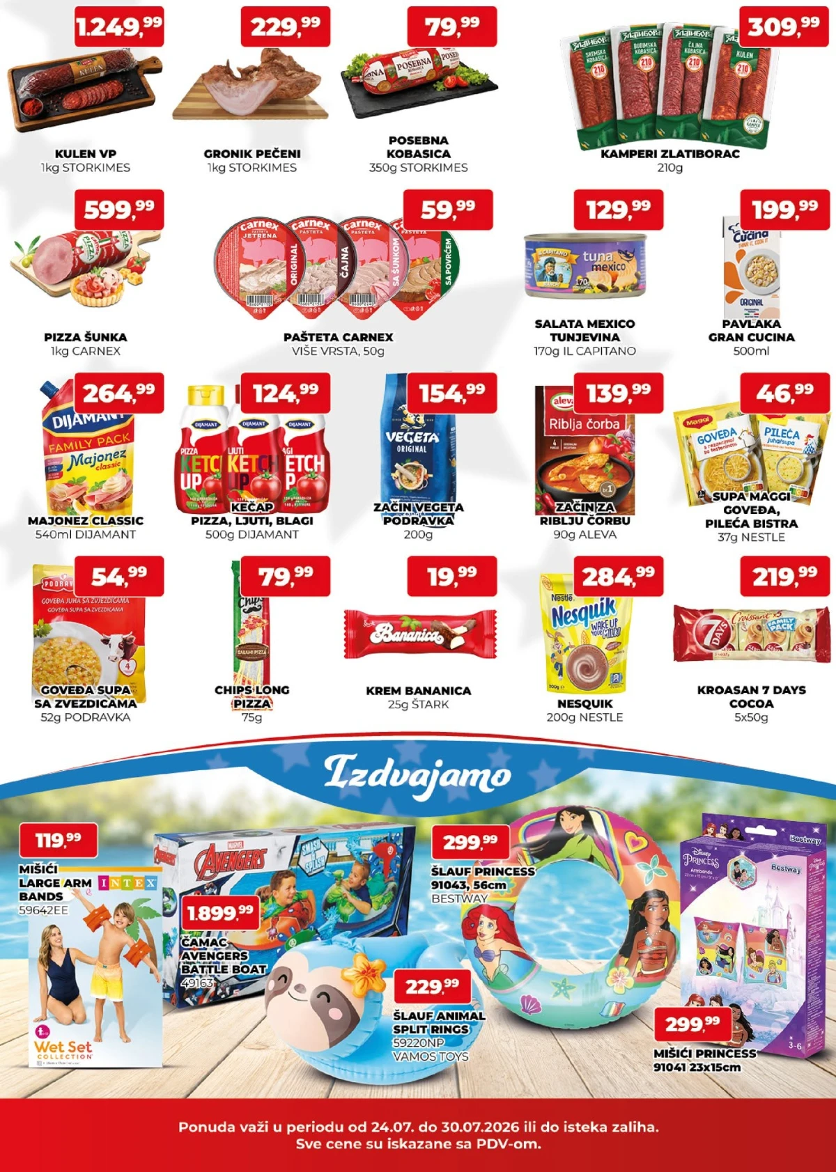 Plus Cash&Carry akcija do 30.07.2026. – prehrambeni proizvodi, paštete, kečap, začini i igračke na akciji