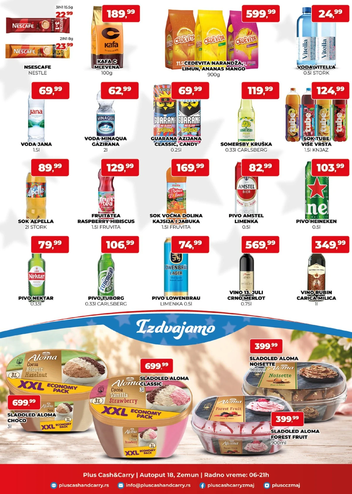 Plus Cash & Carry katalog – kafa, sokovi, pivo, vino i osveženje po akcijskim cenama