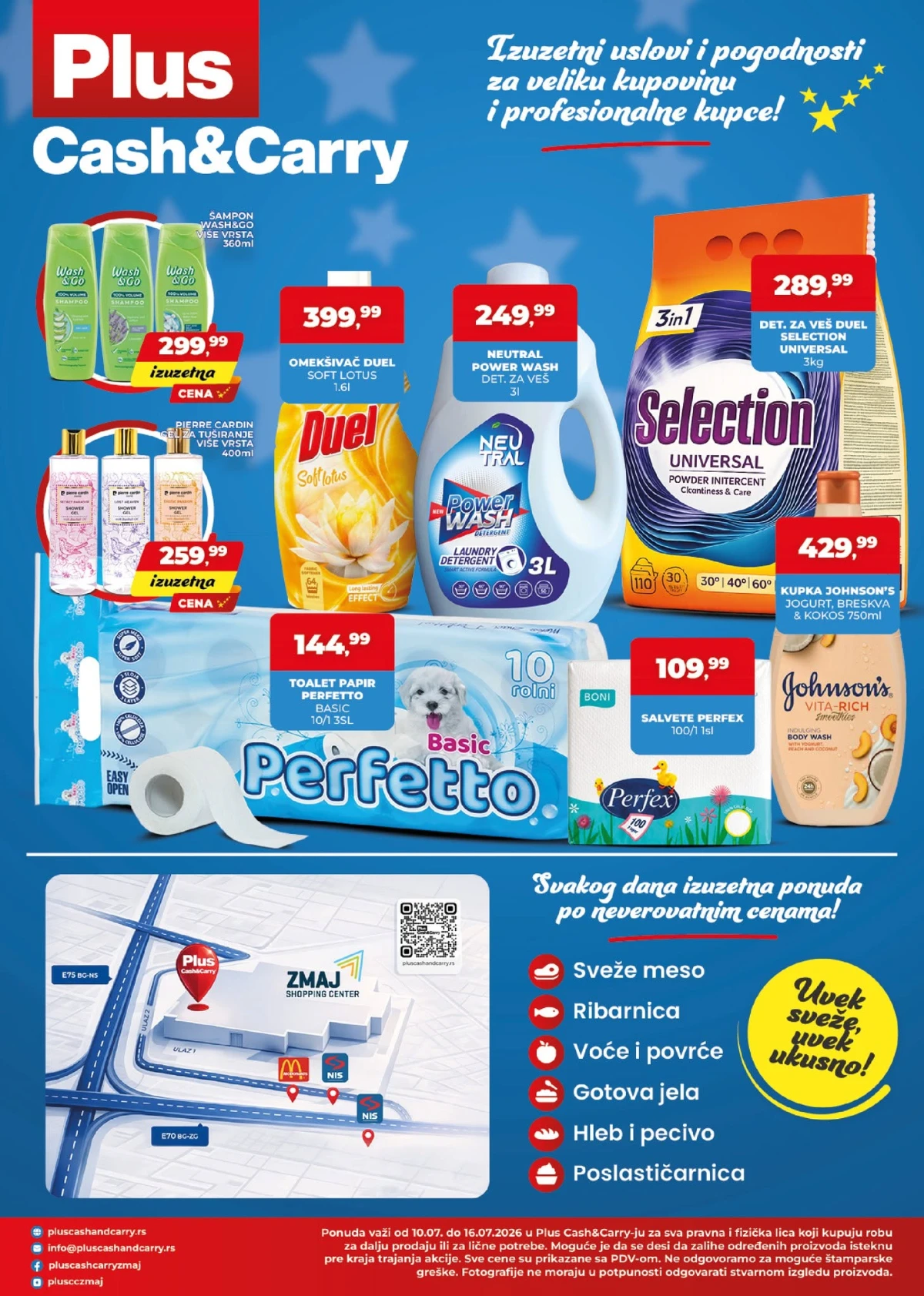 Plus Cash & Carry katalog – deterdženti, omekšivači, toalet papir i kozmetika na akciji