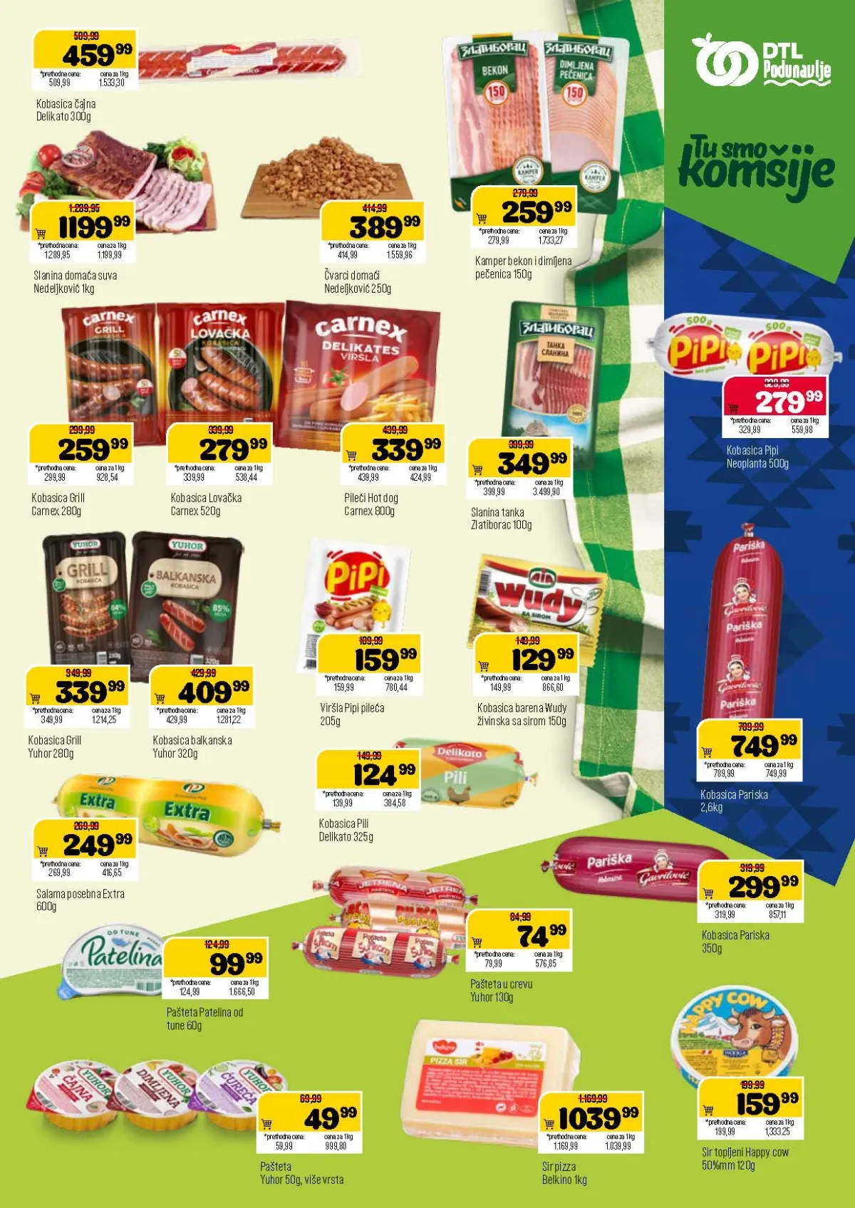 DTL Podunavlje katalog do 24.08.2026. – kobasice, slanina, paštete i sir