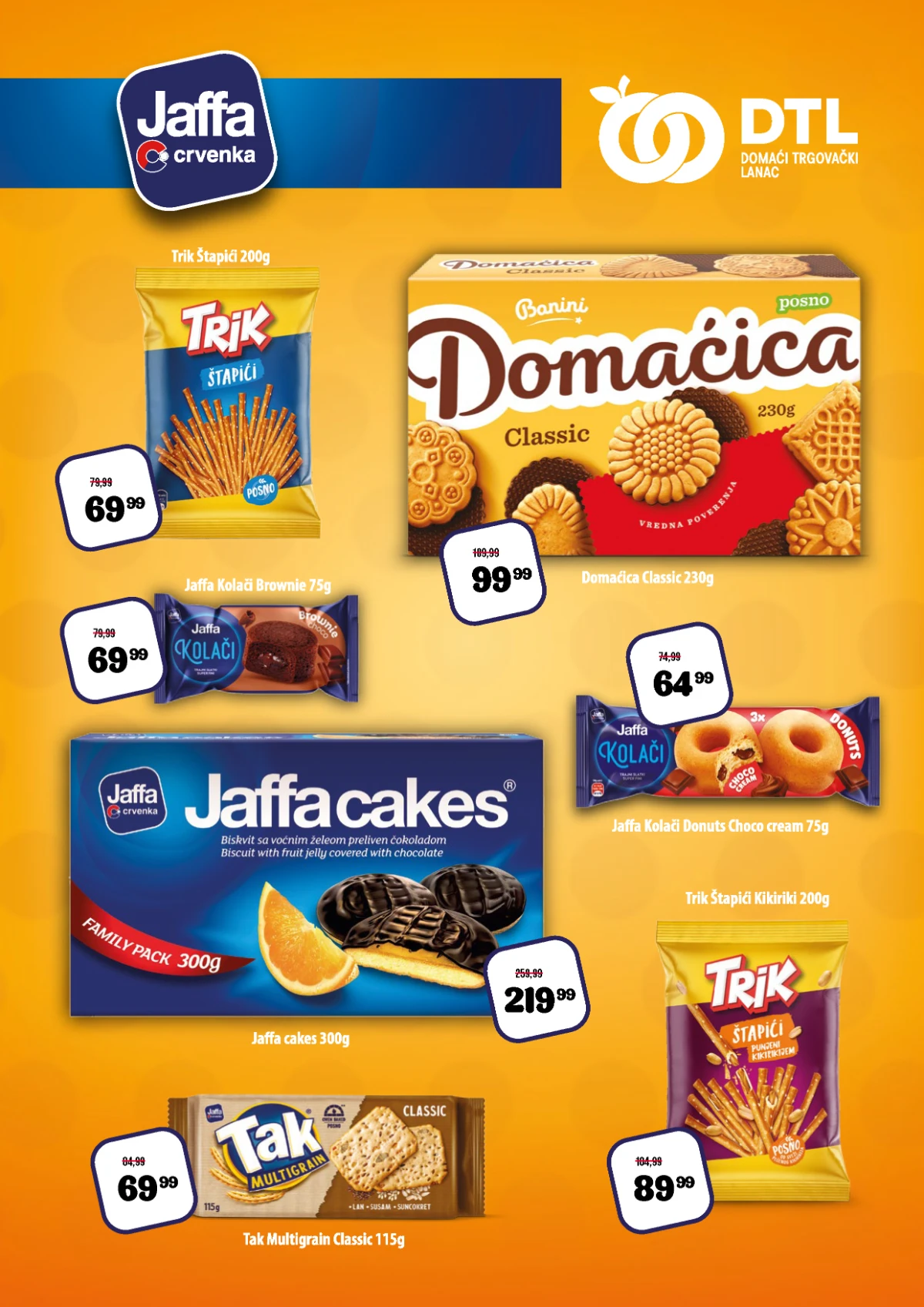 DTL Podunavlje katalog 15.07. do 27.07.2026. – Jaffa Cakes, Domaćica keks i Trik štapići na sniženju