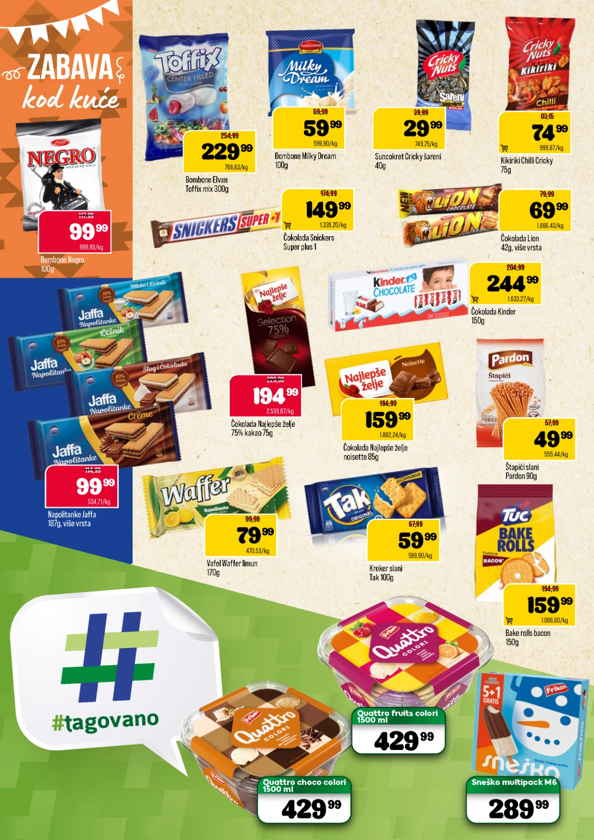 DTL Podunavlje katalog 15.07. do 27.07.2026. – čokolade, bombone, grickalice i sladoled na akciji