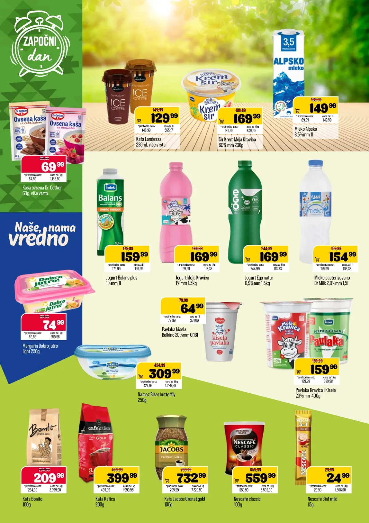 DTL Podunavlje katalog – mleko, jogurt, pavlaka, kafa i mlečni proizvodi na akciji