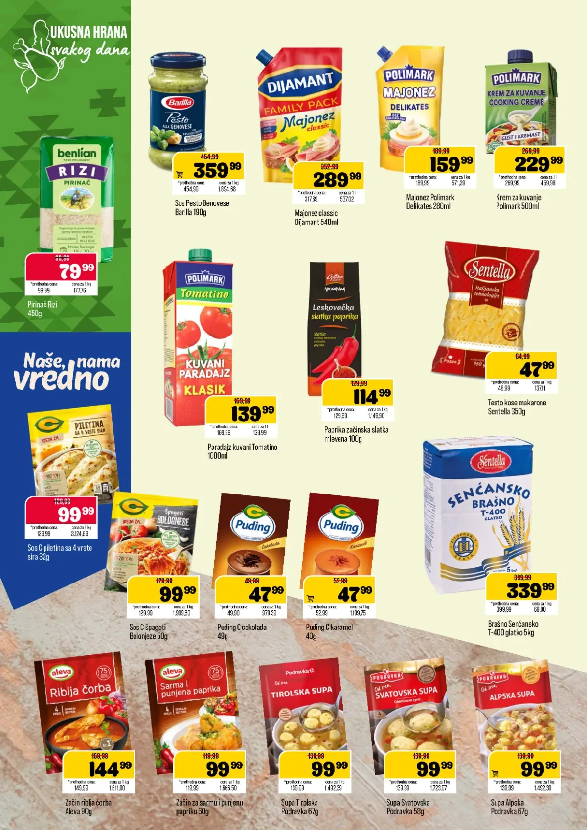 DTL Podunavlje katalog – brašno, pirinač, testenina, sosovi i začini na akciji