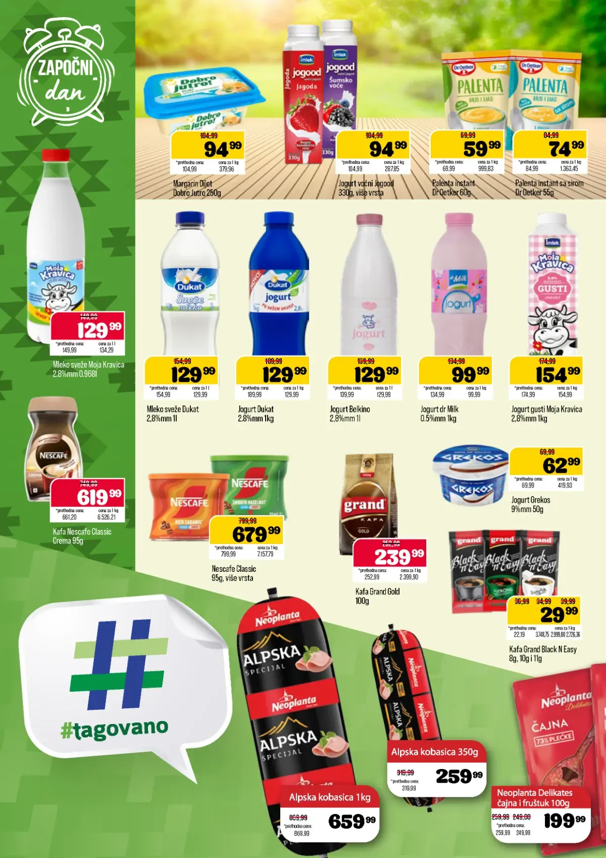 DTL Podunavlje katalog – kafa, mleko, jogurt i proizvodi za doručak