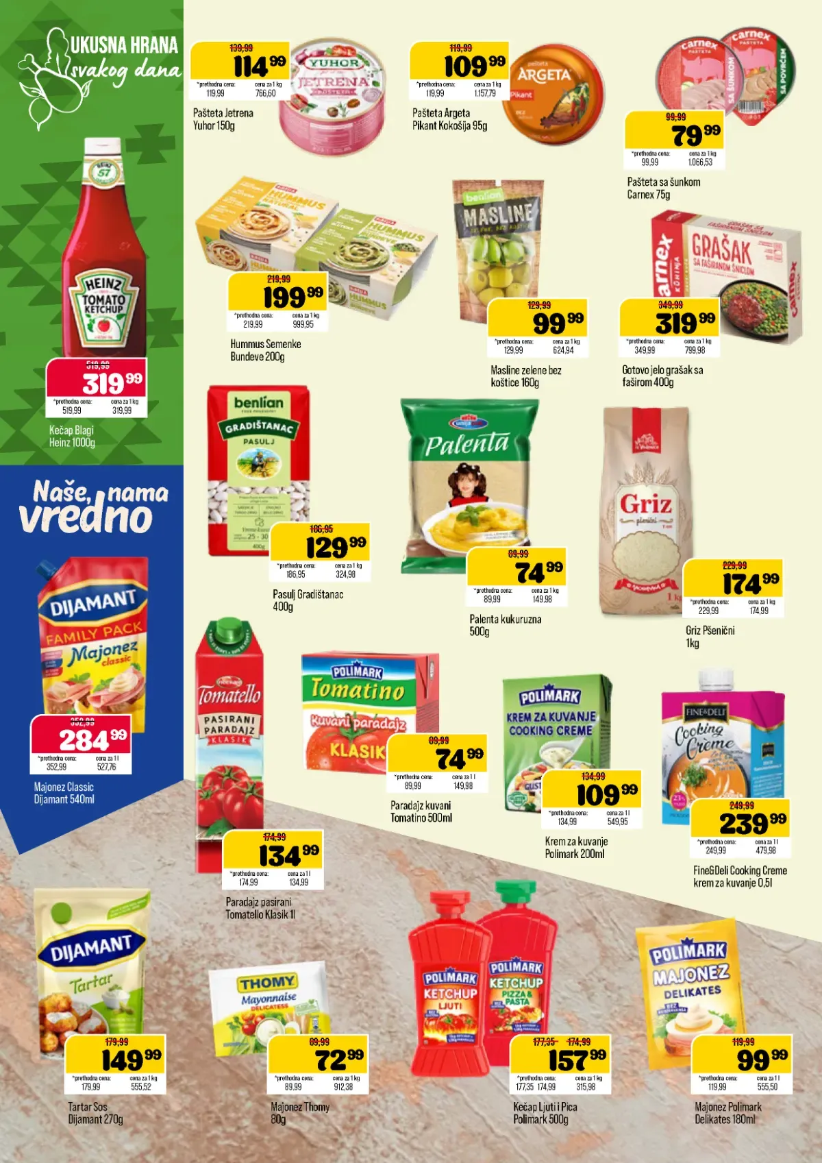 DTL Podunavlje katalog – majonez, kečap, paradajz, palenta i namirnice za kuvanje