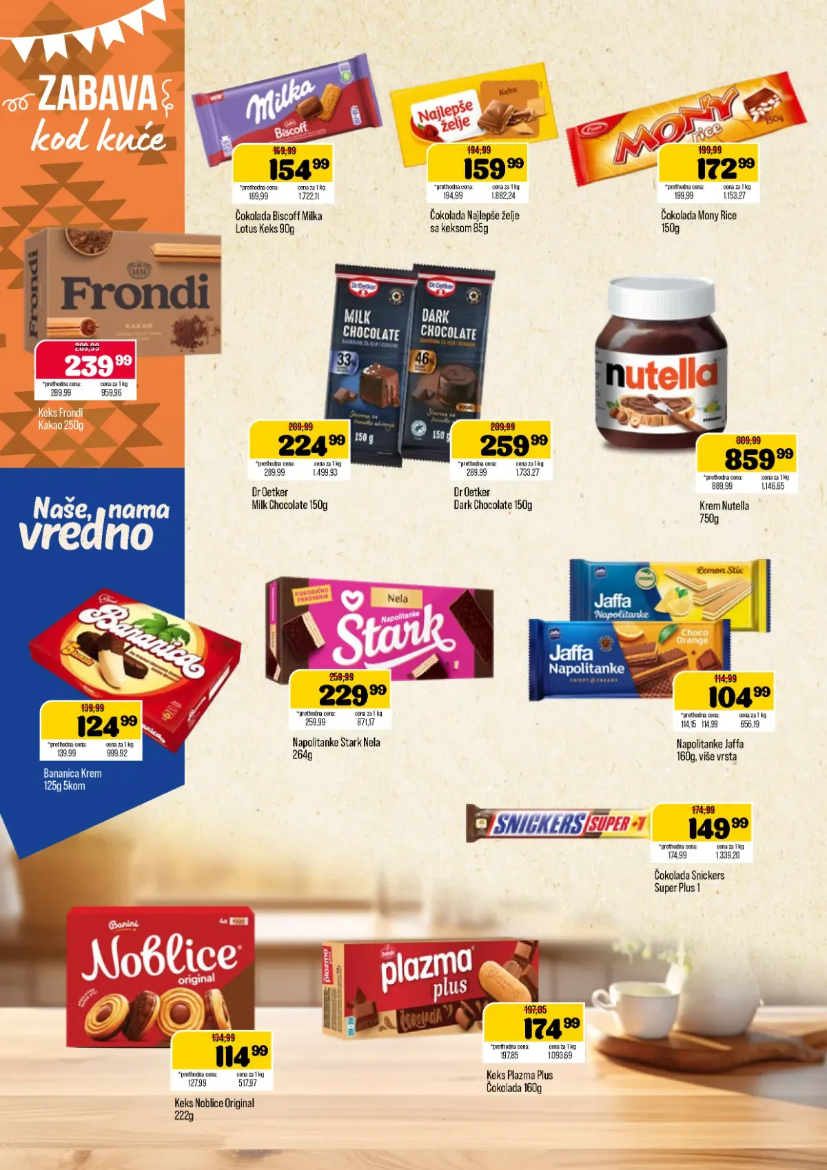 DTL Podunavlje katalog – Nutella, Milka, Najlepše želje, Plazma i drugi slatkiši