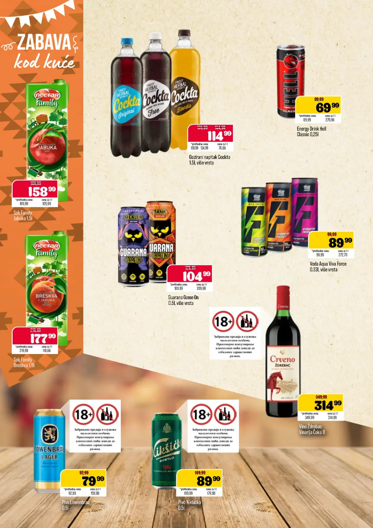 DTL Podunavlje katalog – sokovi, energetska i gazirana pića na akciji