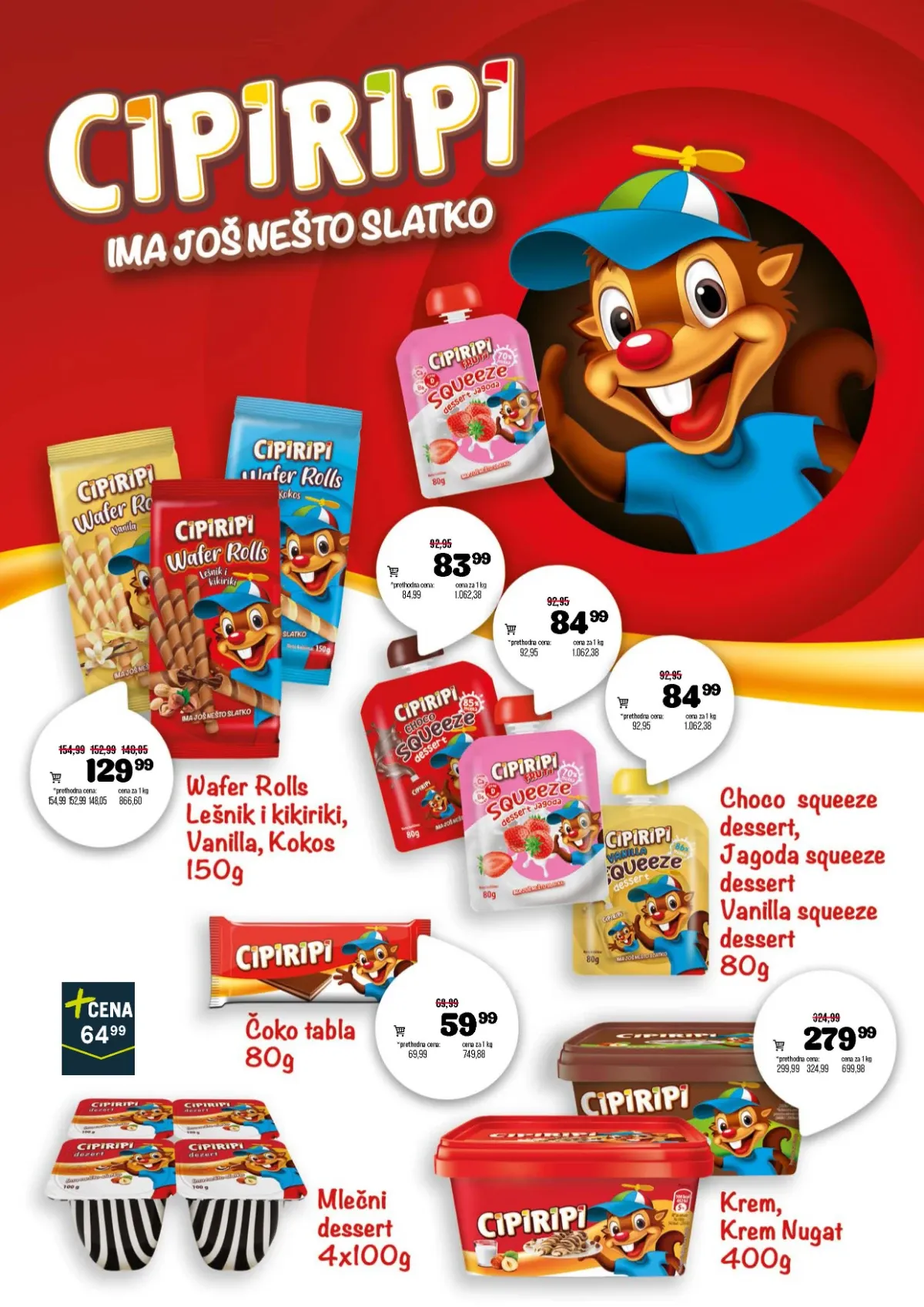 DTL Podunavlje katalog do 07.09.2026. – Cipiripi vafl rolnice i Cipiripi krem na akciji