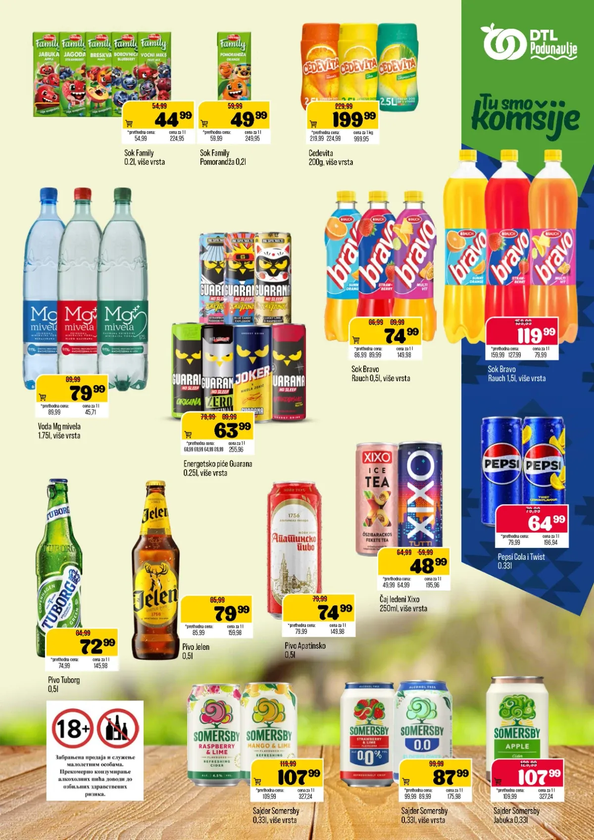 DTL Podunavlje katalog do 07.09.2026. – Pepsi gazirana pića i Bravo sokovi na akciji