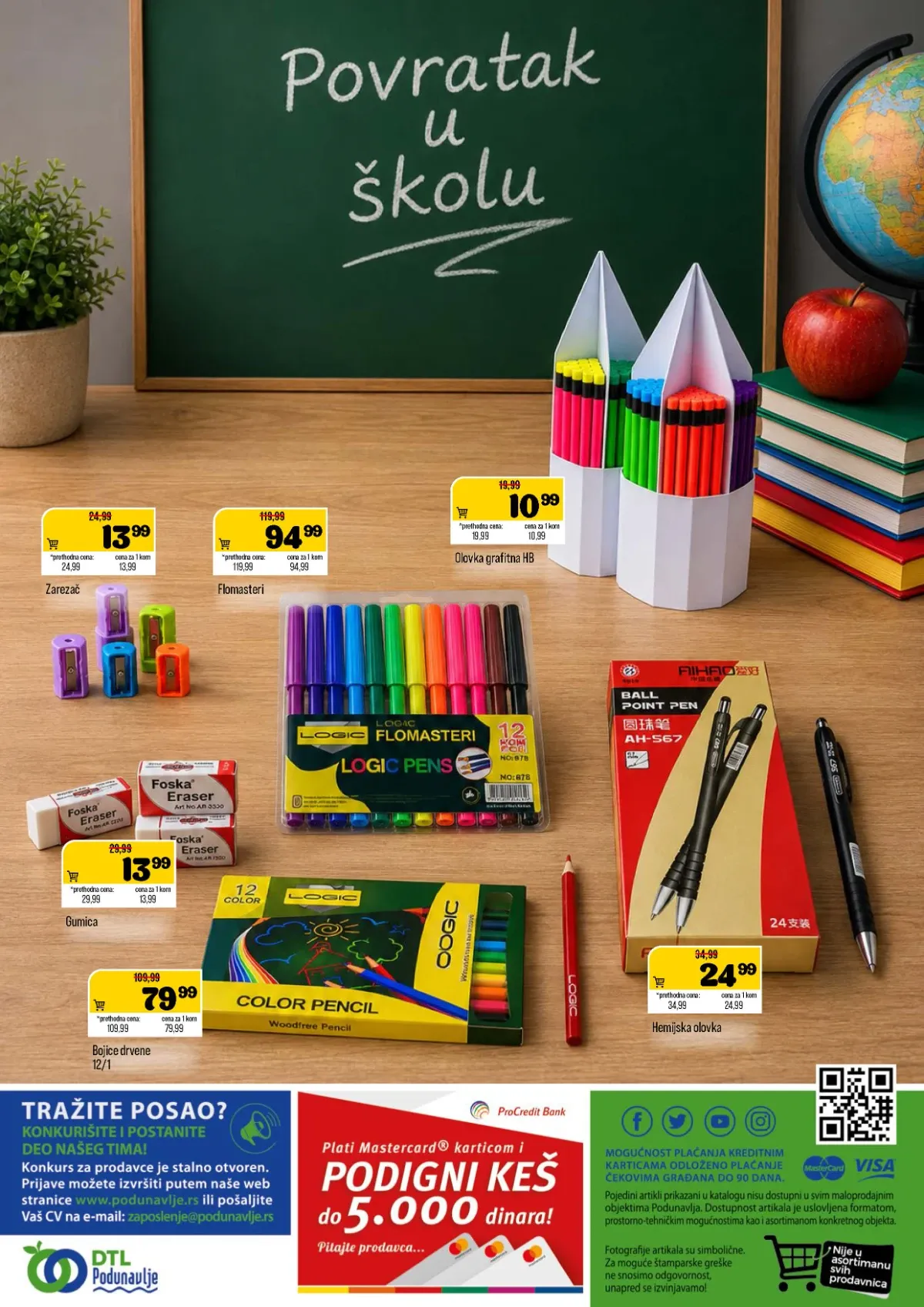 DTL Podunavlje katalog do 07.09.2026. – flomasteri, drvene bojice i drugi školski pribor na akciji