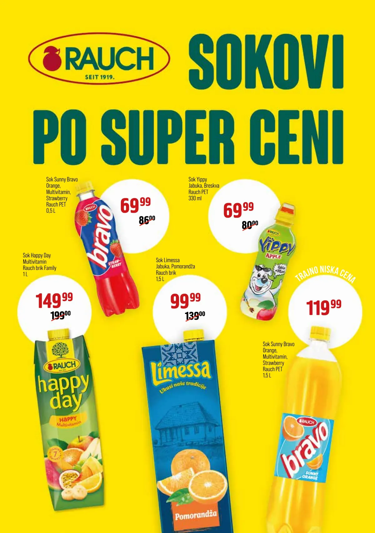 DTL Proleter katalog strana 3 – Rauch Bravo, Yippy, Happy Day i Limessa sokovi po sniženim cenama