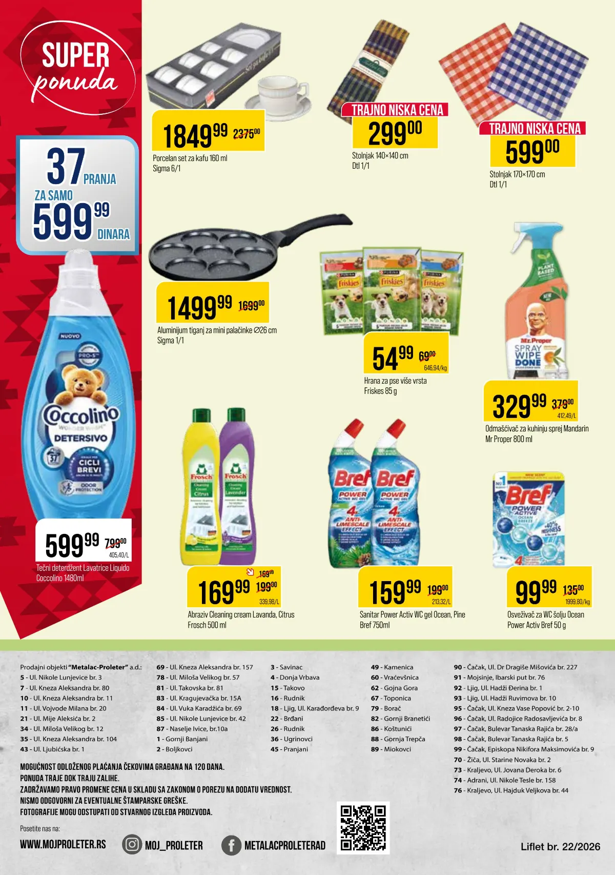 DTL Proleter katalog strana 12 – Bref, Friskies, Mr Proper, Coccolino, posuđe i proizvodi za domaćinstvo