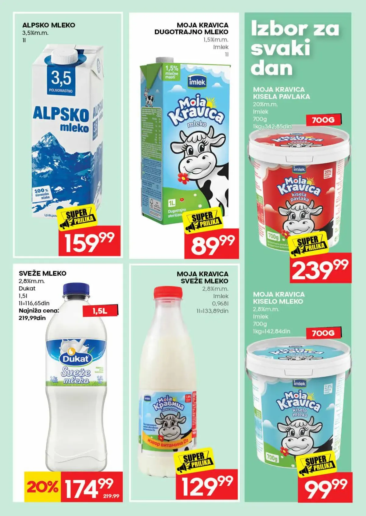 RODA katalog – mleko i kiselo mleko