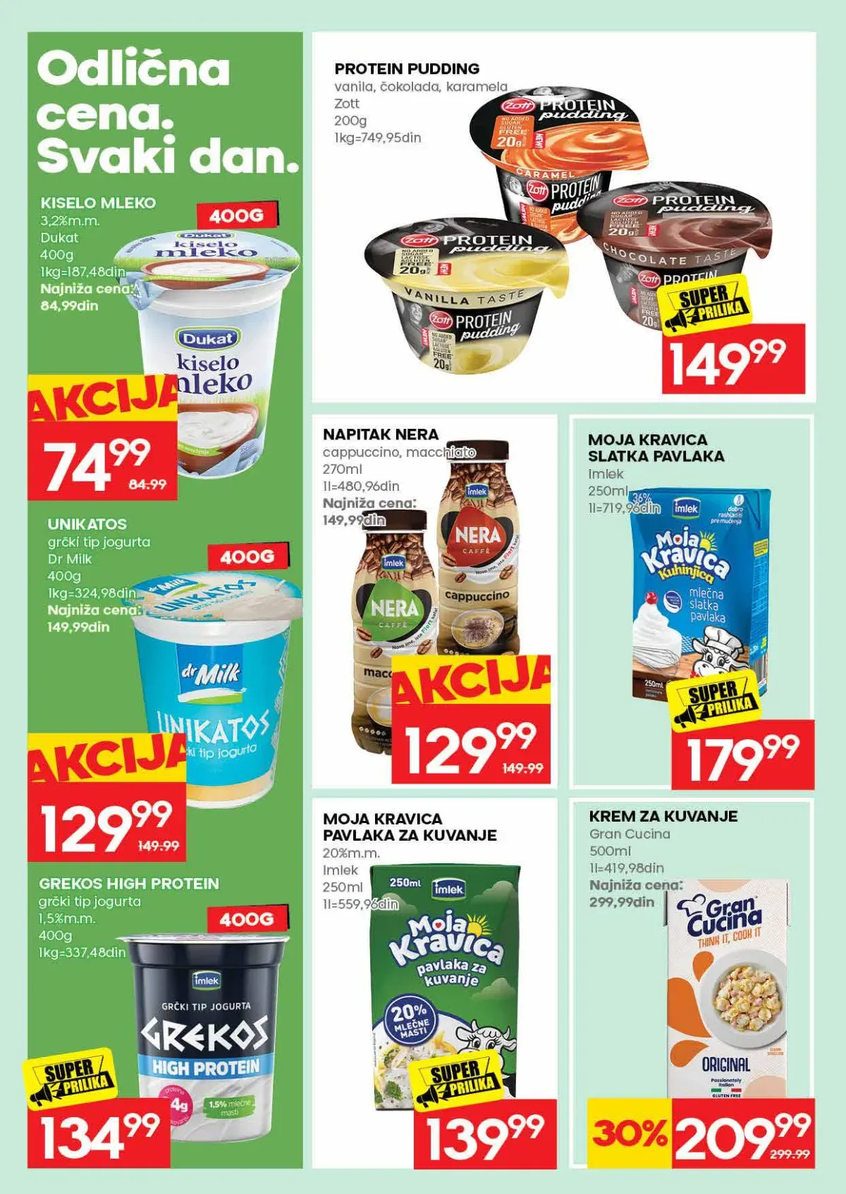 RODA katalog – proteinski i mlečni proizvodi