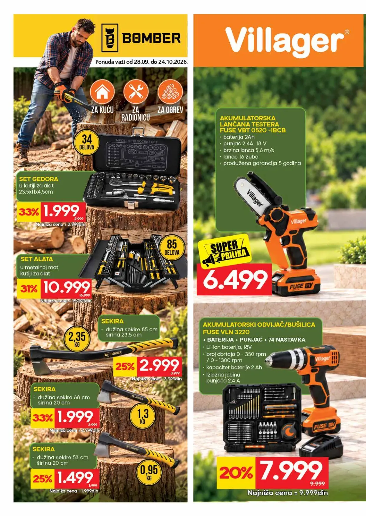 RODA katalog – Bomber alat i Villager uređaji