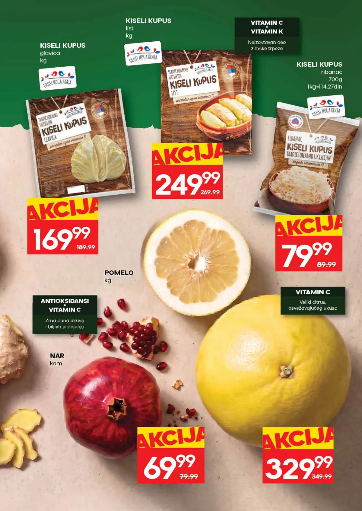 RODA katalog – strana 5: Kiseli kupus, glavica, 1 kg; Kiseli kupus ribanac, 700 g
