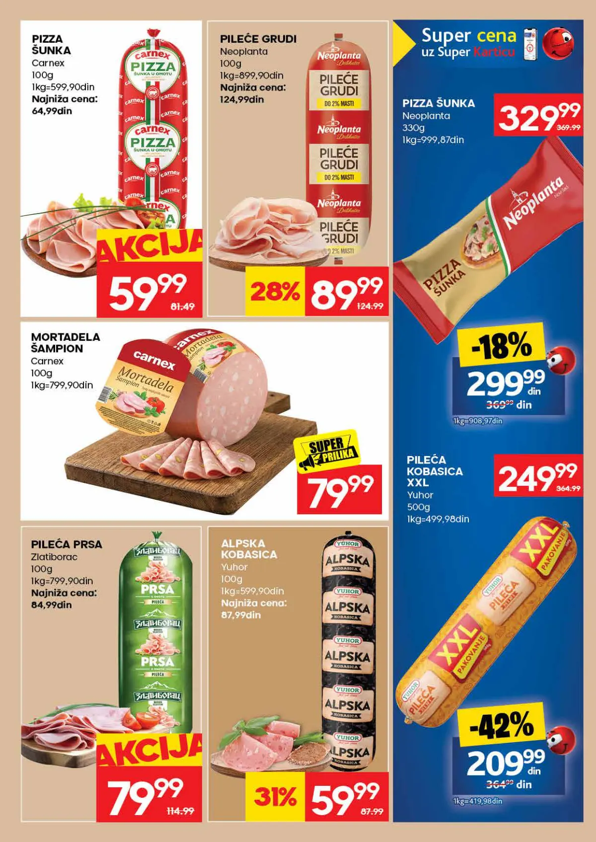 RODA katalog – strana 11: Carnex pizza šunka, 100 g; Neoplanta pileće grudi, 100 g