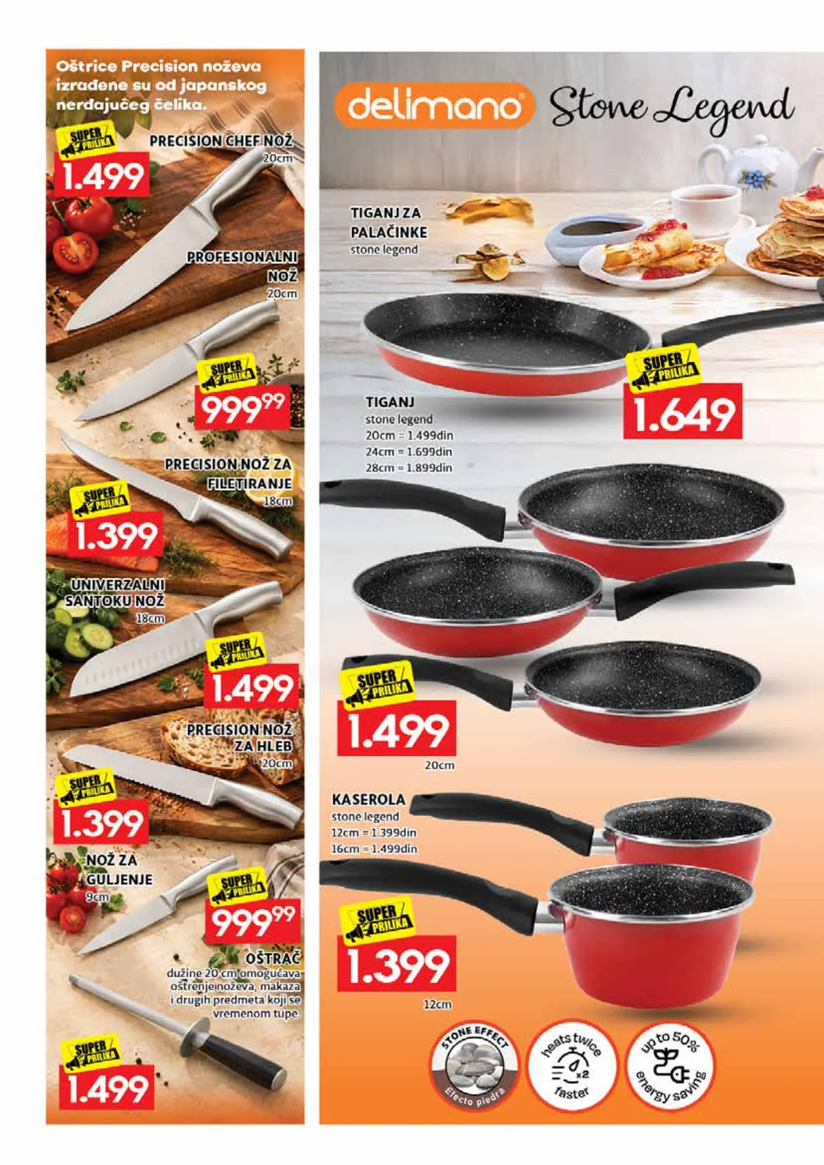RODA katalog – strana 36: Delimano Stone Legend tiganj, 20 cm; Delimano Stone Legend tiganj za palačinke