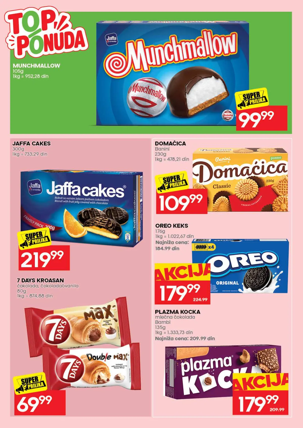 RODA katalog – strana 42: Munchmallow, 105 g; Jaffa Cakes, 300 g