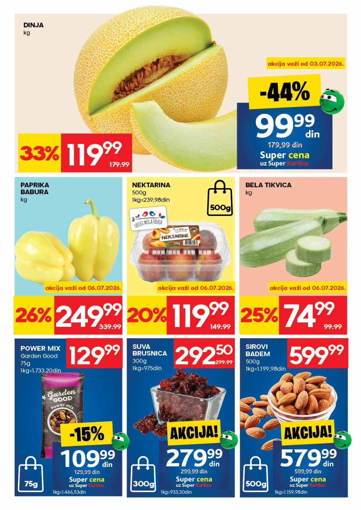Roda katalog strana 3 – dinje, paprike, tikvice, nektarine i drugo voće i povrće po sniženim cenama