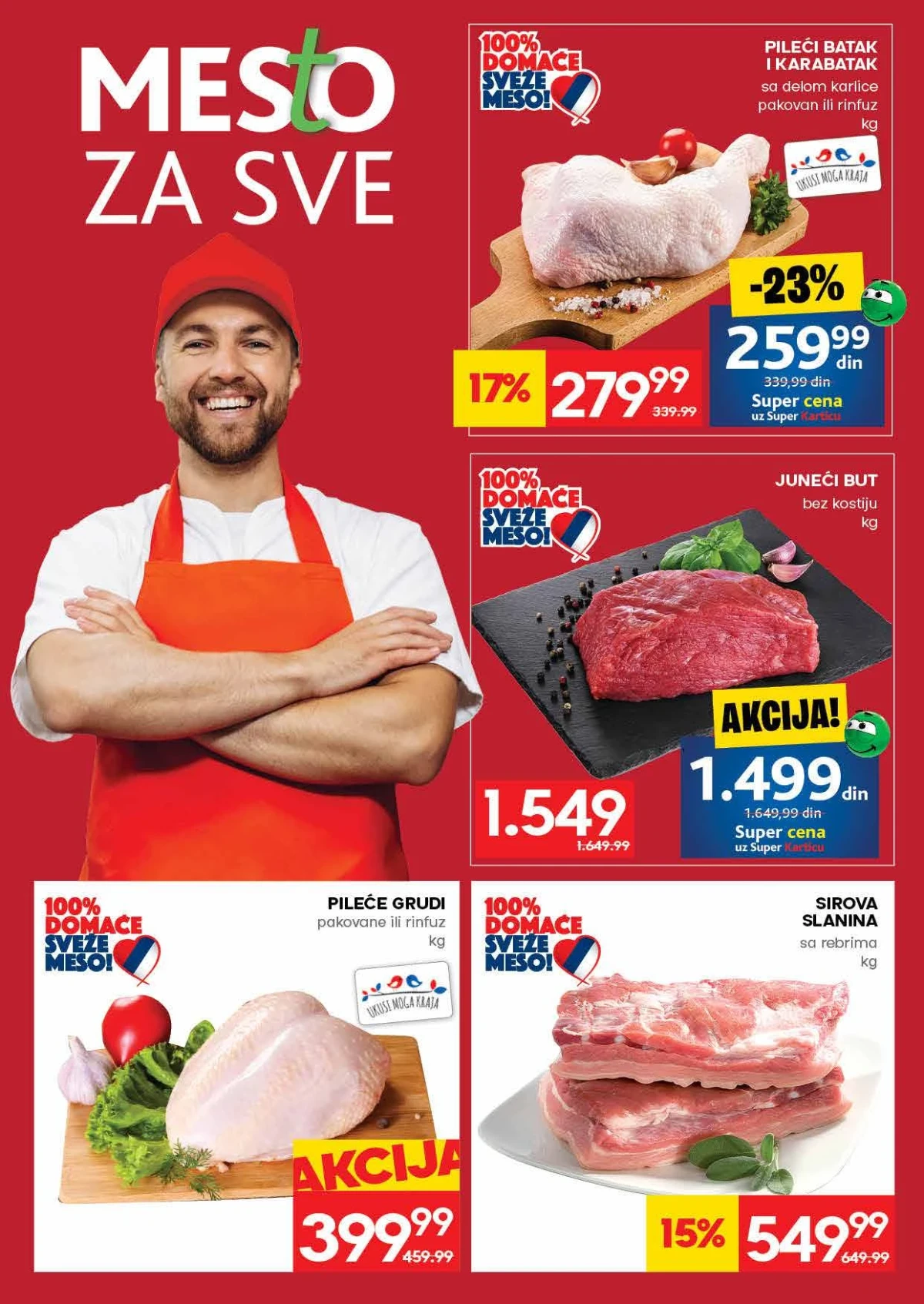 Roda katalog strana 4 – sveže pileće, juneće i svinjsko meso na akciji