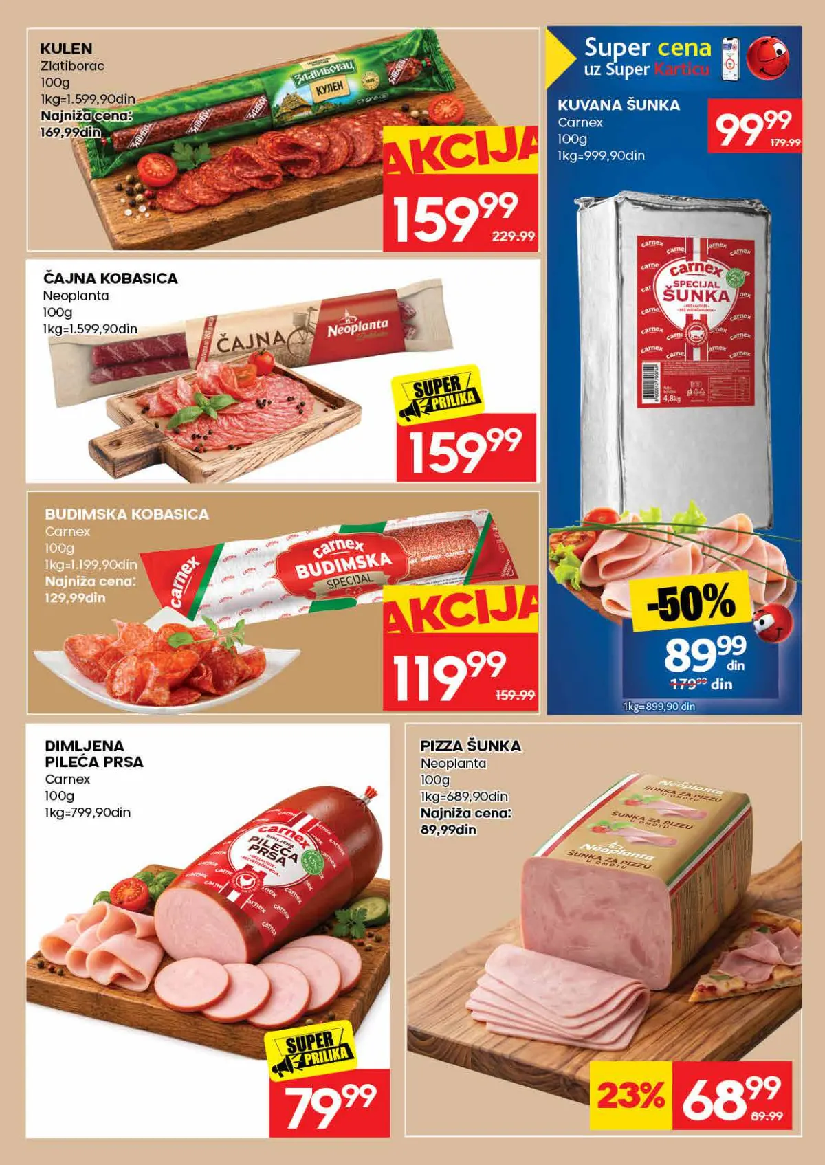 Roda katalog, strana 11 – Zlatiborac kulen 100 g; Carnex kuvana šunka 100 g