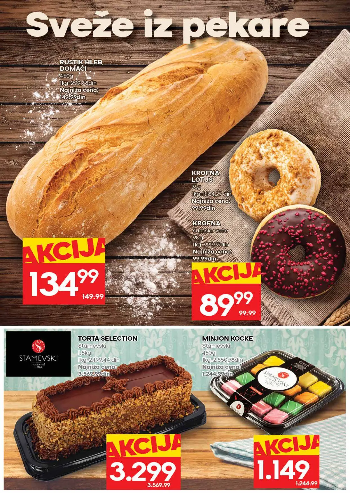 Roda katalog, strana 20 – Rustični domaći hleb 400 g; Krofna Lotus