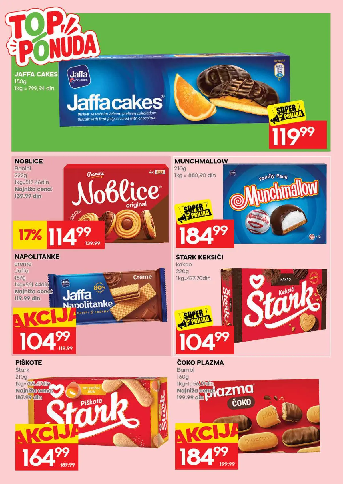 Roda katalog, strana 40 – Jaffa Cakes 150 g; Bambi Noblice 225 g