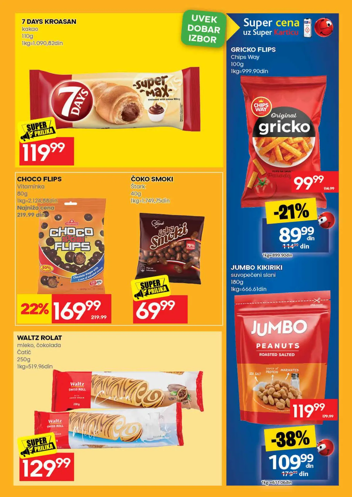 Roda katalog, strana 43 – 7 Days kroasan 110 g; Gricko flips 100 g