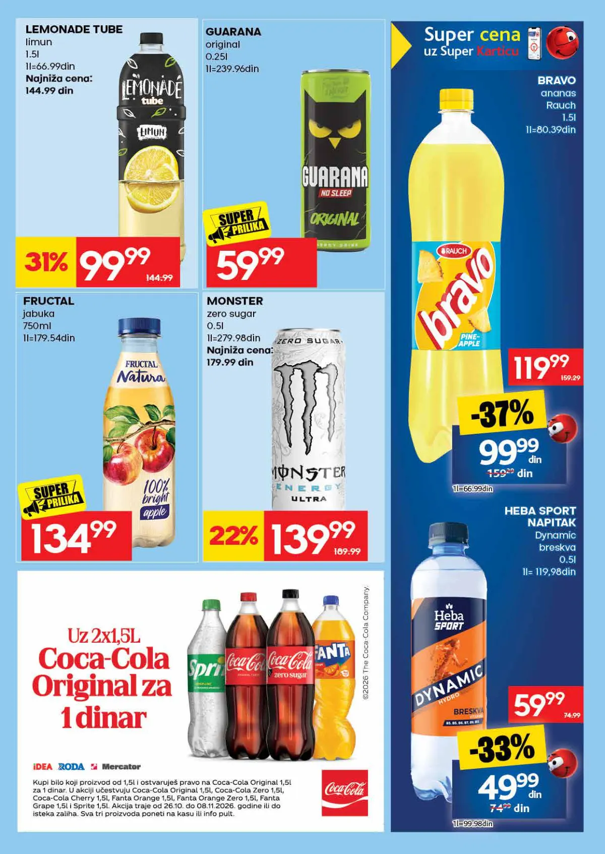 Roda katalog, strana 45 – Lemonade Tube limun 1,5 l; Bravo narandža 1,5 l