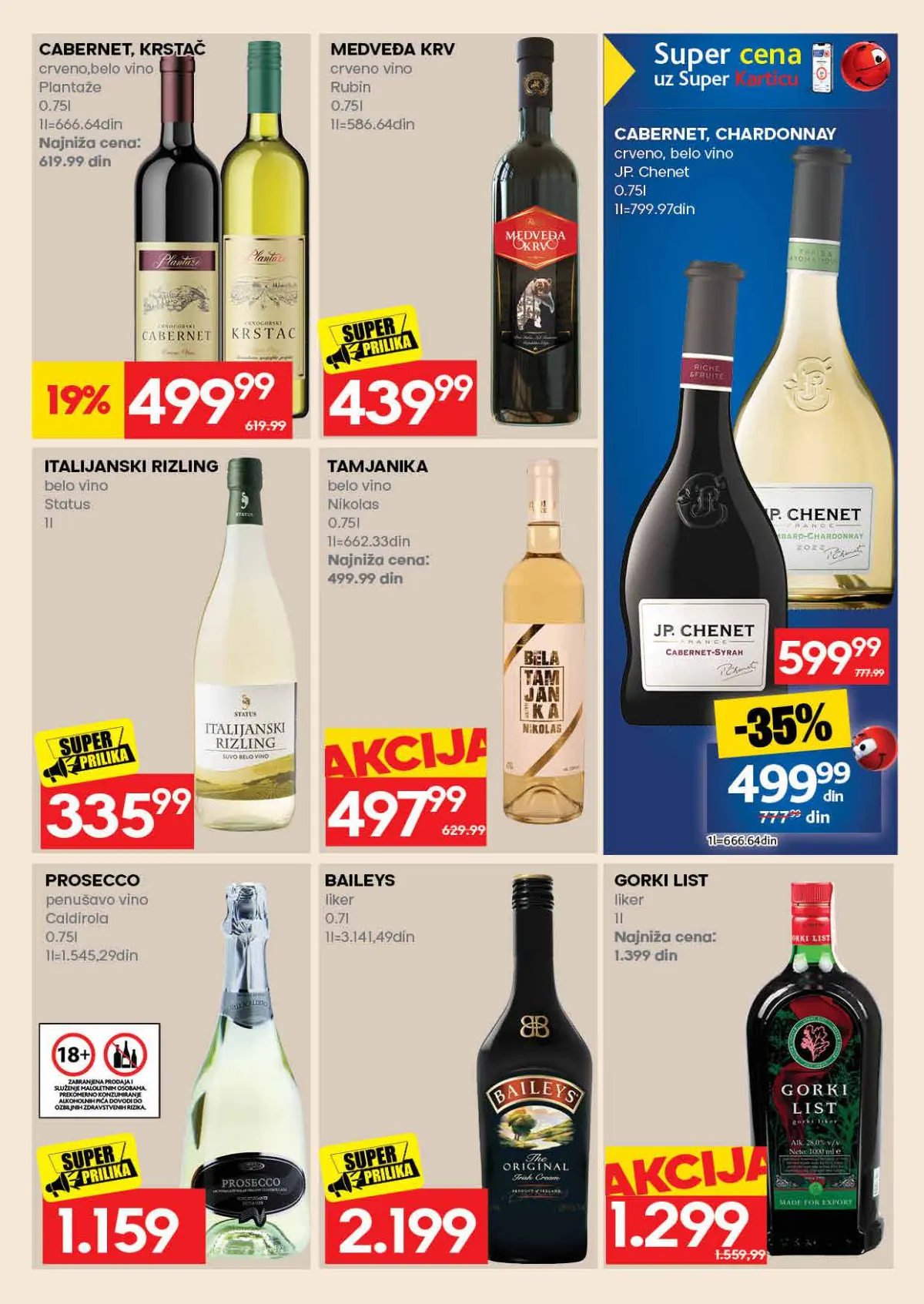 Roda katalog, strana 47 – Plantaže Cabernet ili Krstač 0,75 l; J. P. Chenet vino 0,75 l