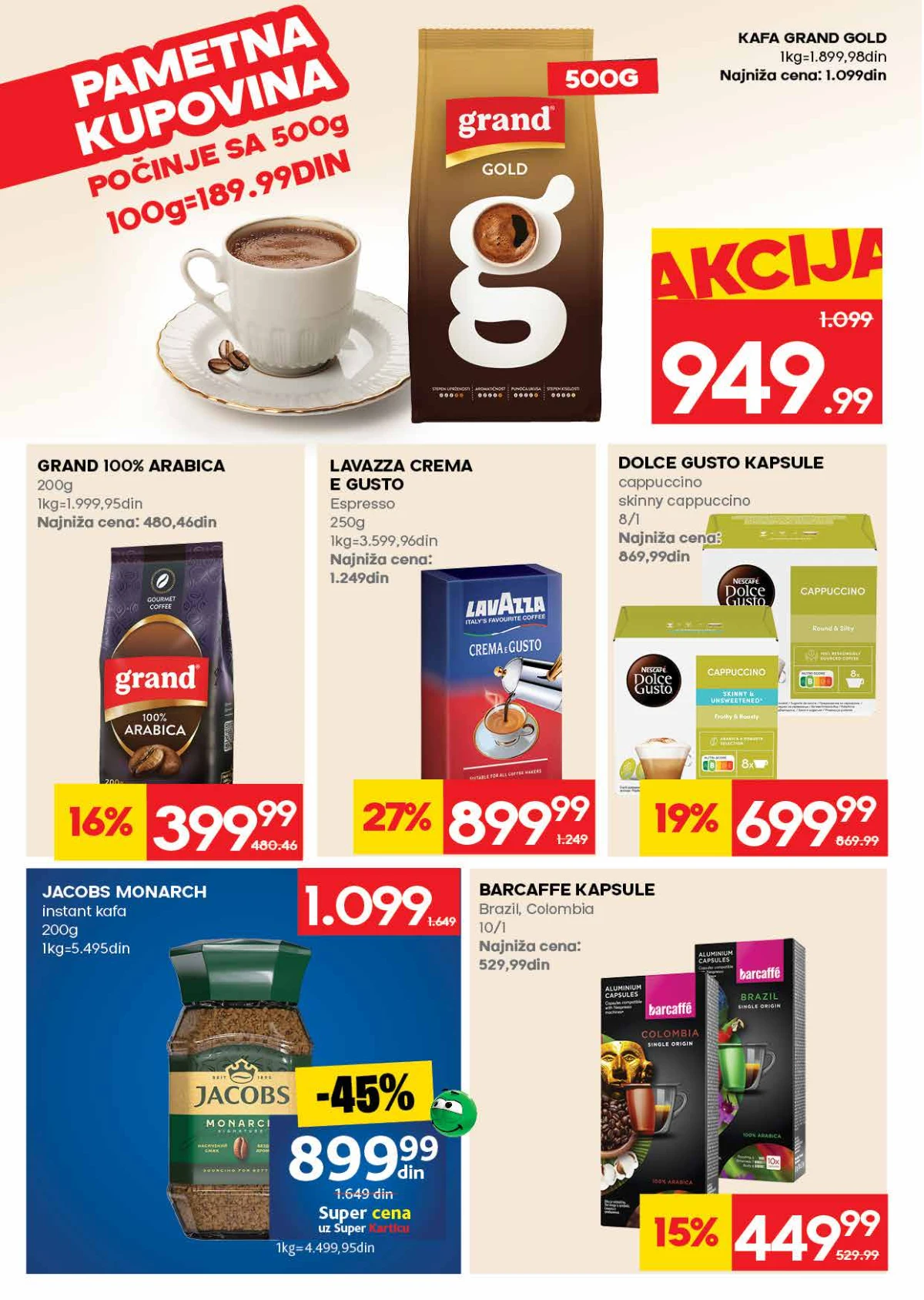 RODA katalog strana 16 – Milka čokolade, Plazma, Oreo, Jaffa i brojni slatkiši na akciji.