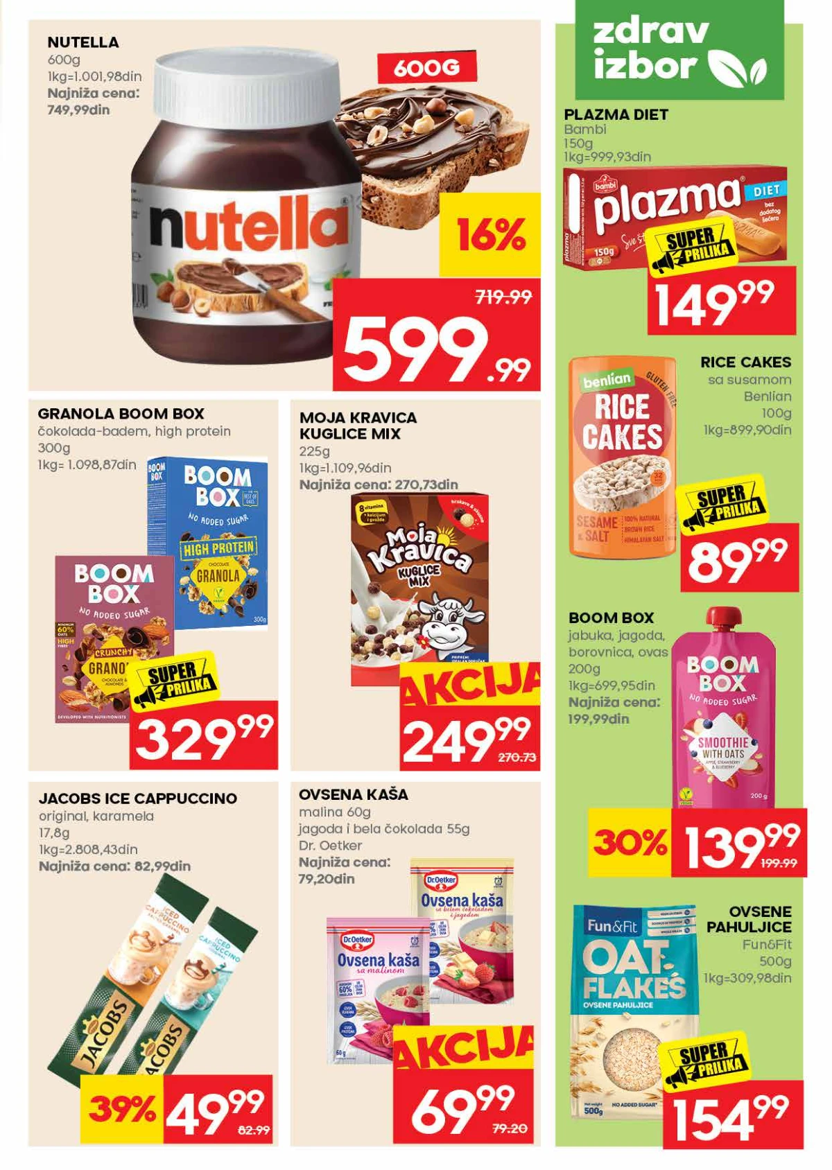 RODA katalog strana 17 – čips, flips, štapići, kikiriki i grickalice po akcijskim cenama.