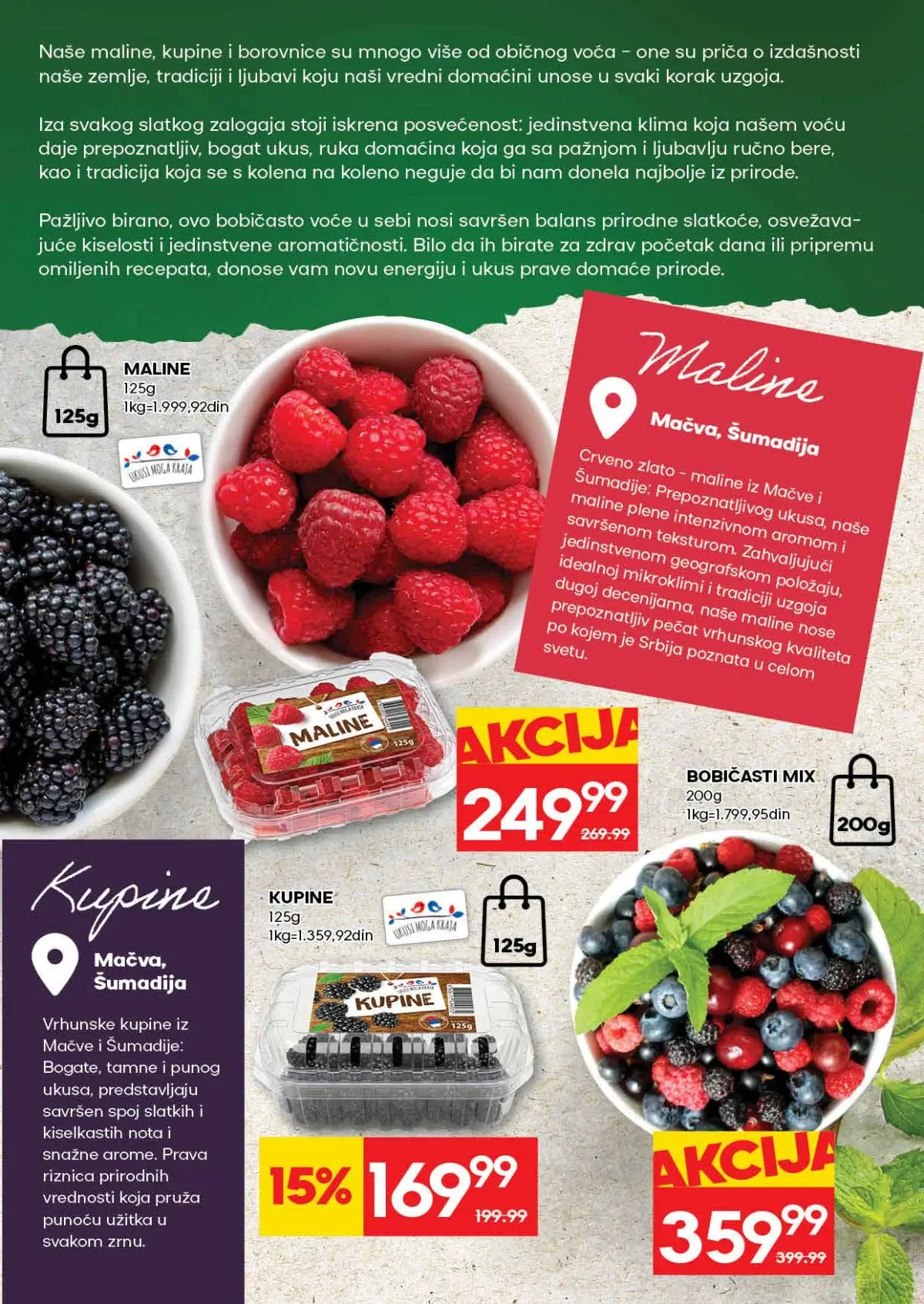 RODA katalog do 16.08.2026. – domaće maline, kupine i bobičasto voće po akcijskim cenama na strani 5