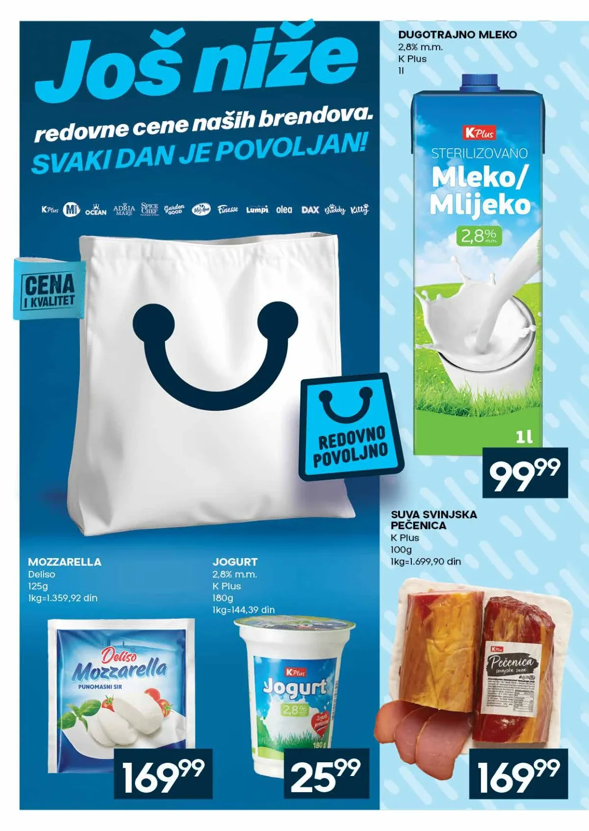 RODA katalog do 16.08.2026. – mleko, jogurt, mozzarella i dimljena pečenica po povoljnim cenama na strani 8