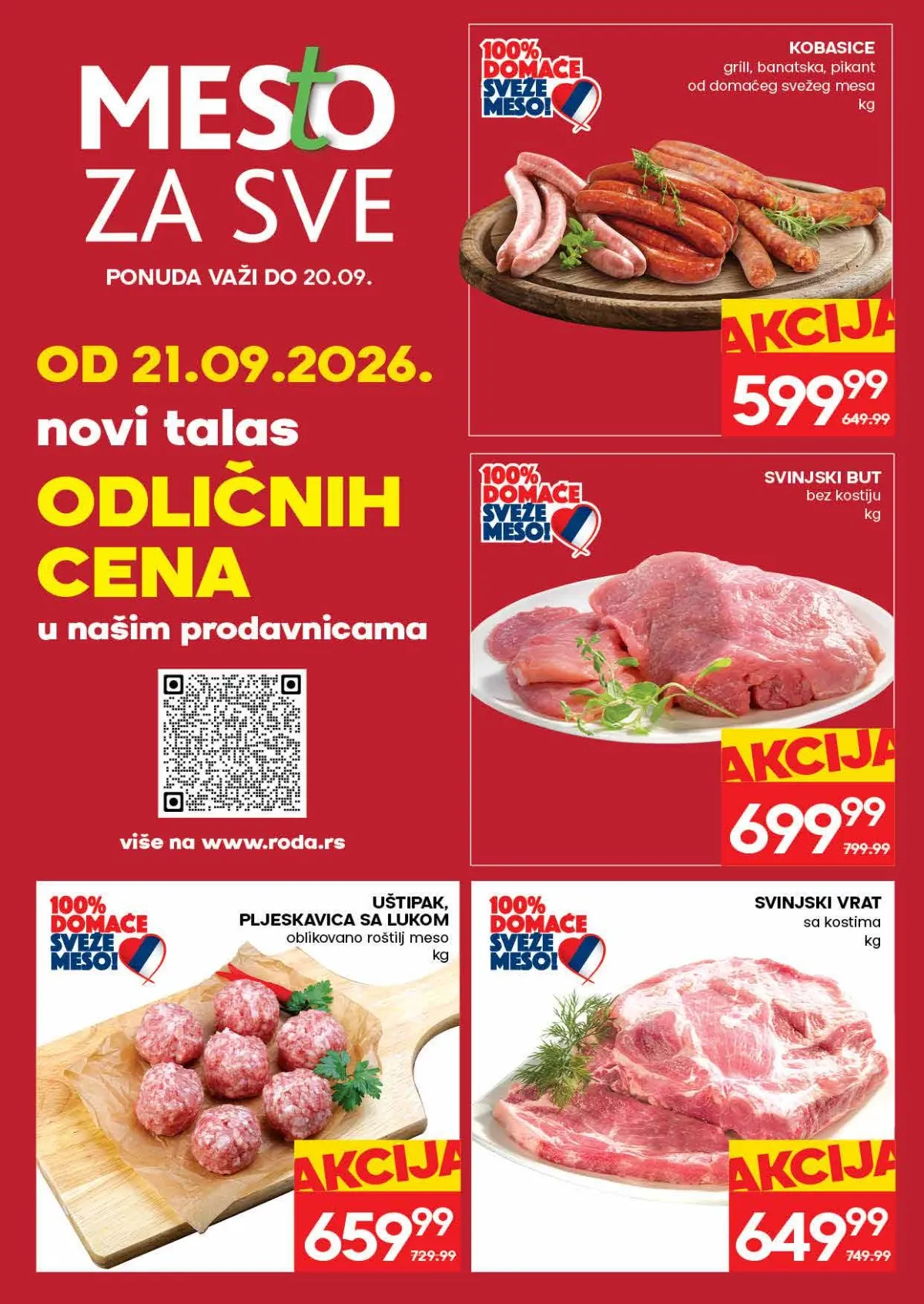 RODA katalog strana 6 – pileći file i ćureće mleveno meso na akciji