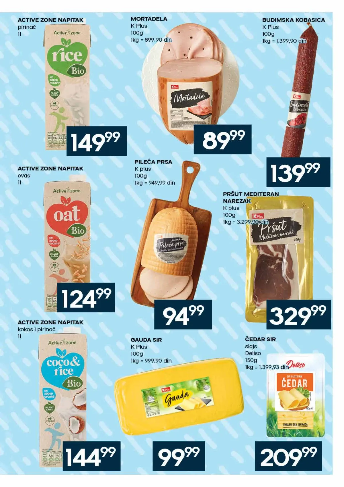 RODA katalog strana 9 – Active Zone biljni napici i pileća prsa po sniženim cenama