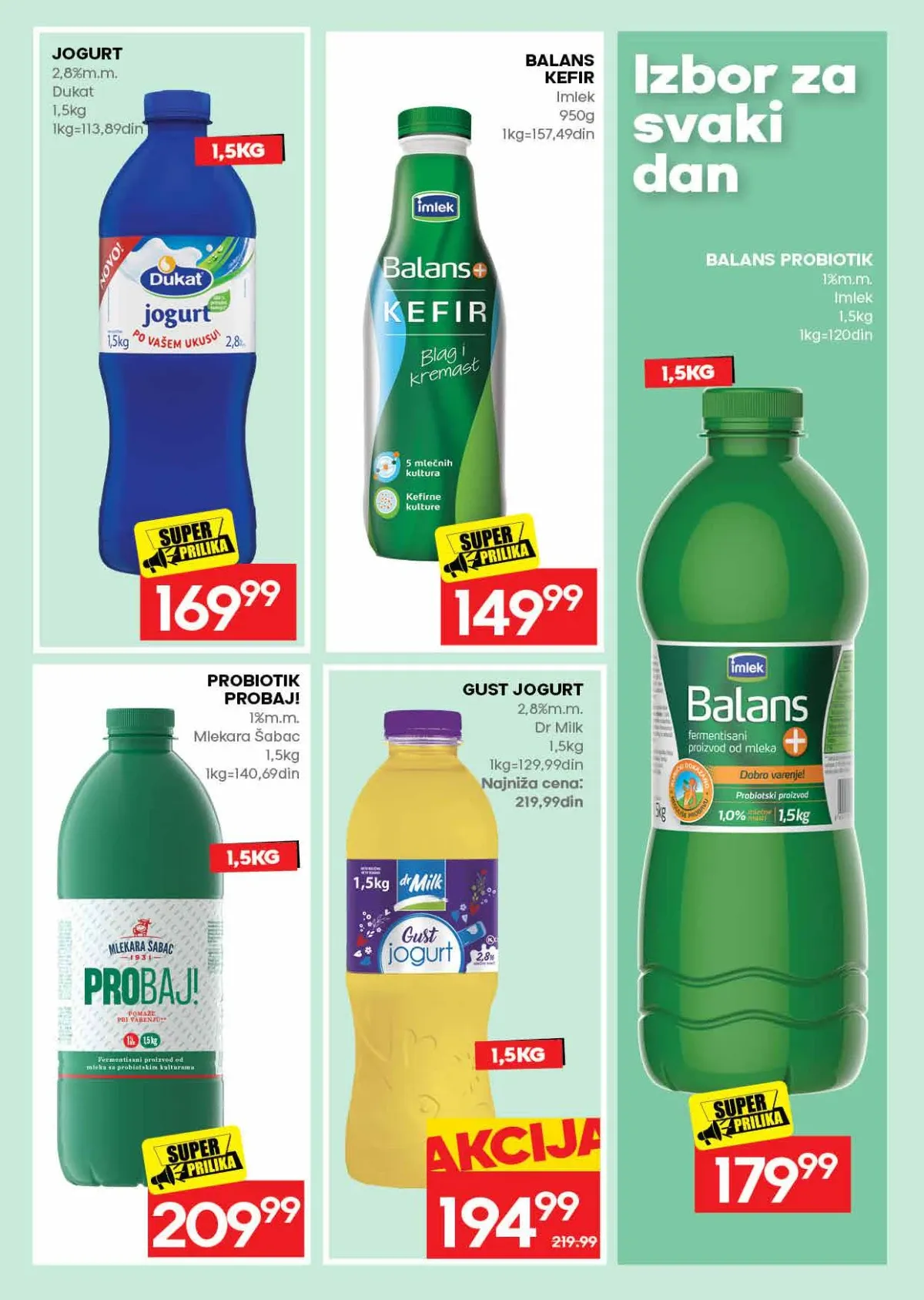 RODA katalog strana 17 – Dukat jogurt i Balans kefir na akciji