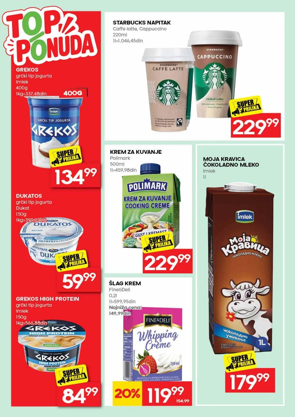RODA katalog strana 18 – Starbucks napitak i Grekos grčki jogurt na akciji