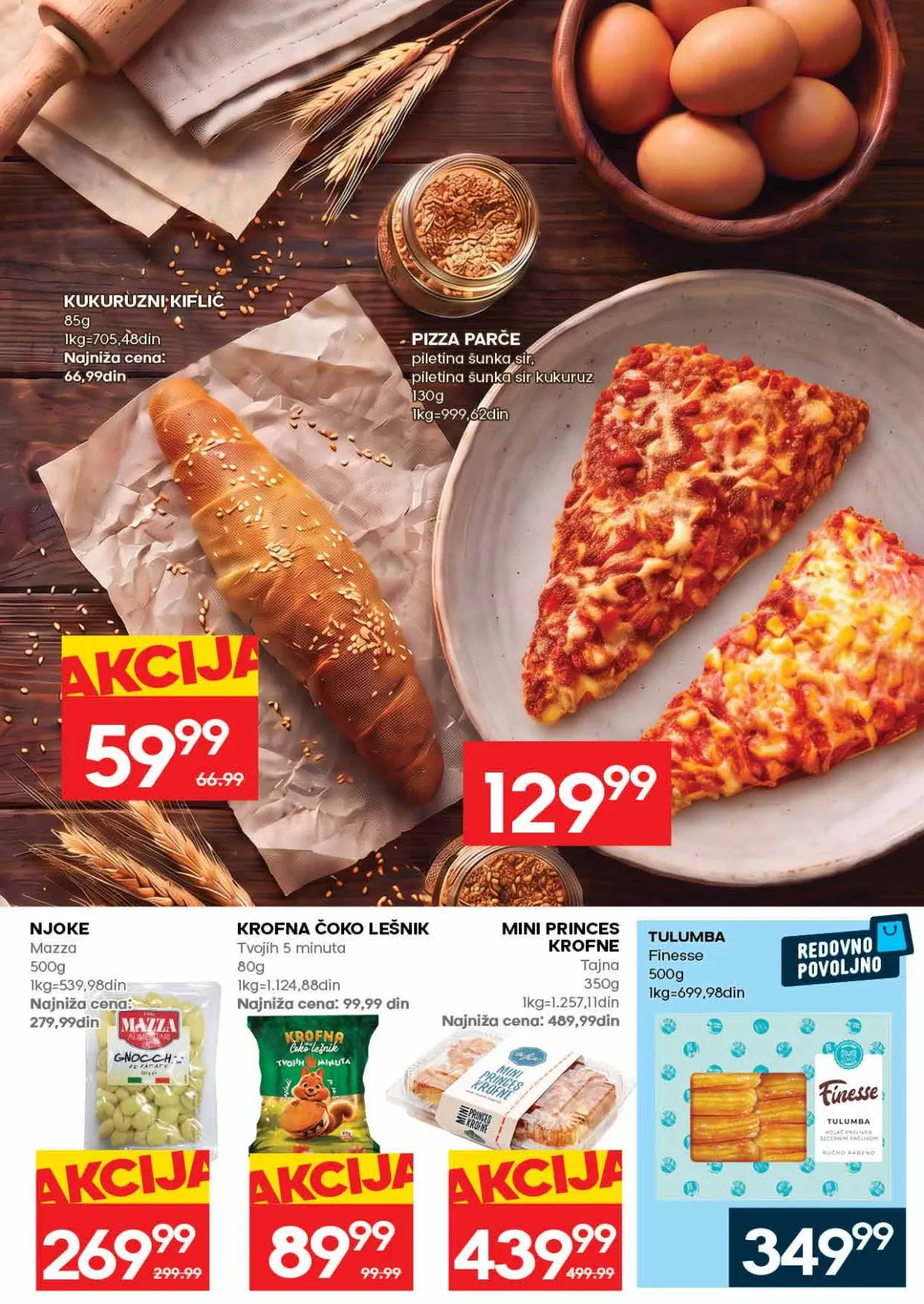 RODA katalog strana 21 – pizza parče i kukuruzni kiflić po akcijskim cenama