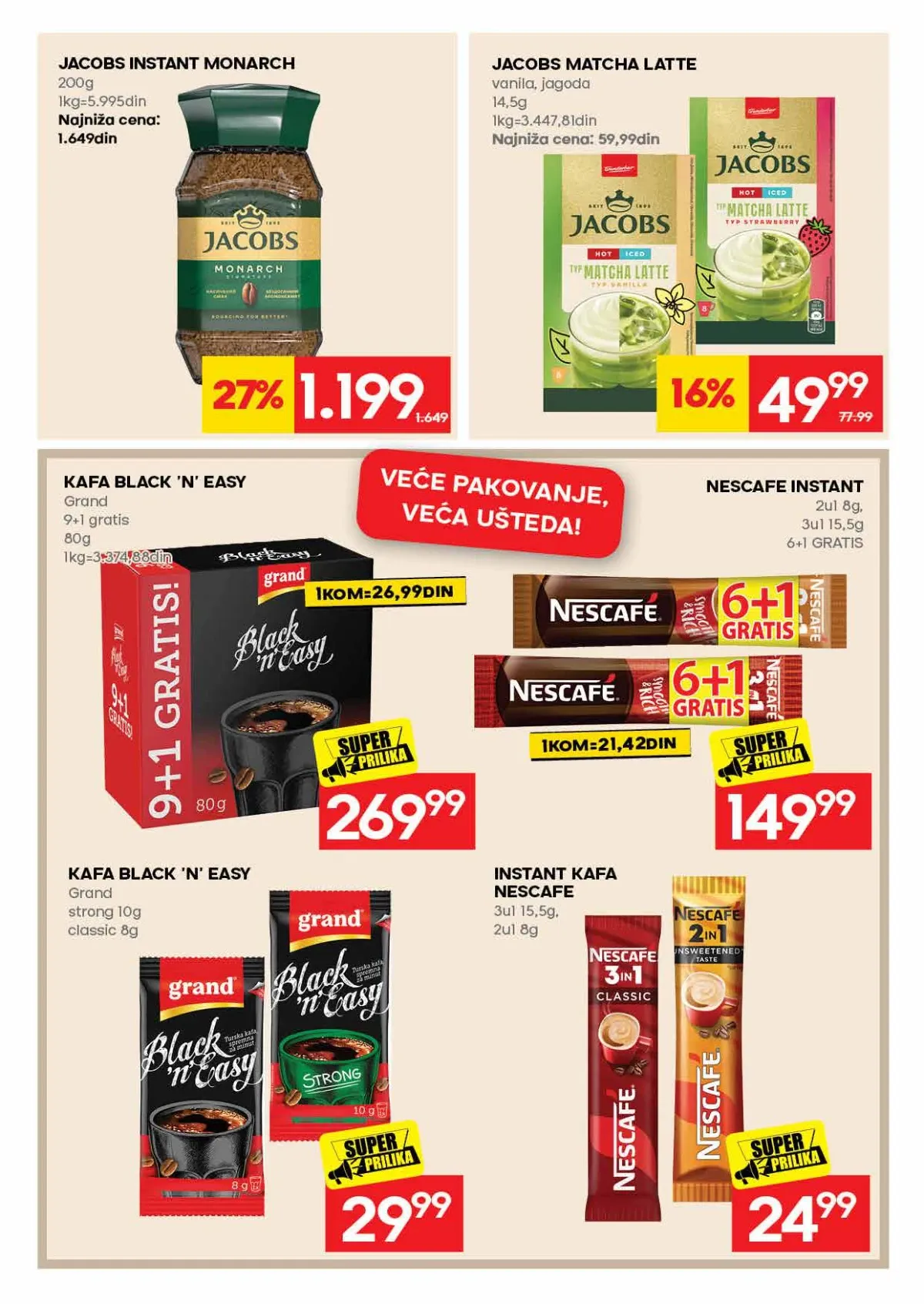 RODA katalog strana 25 – Jacobs instant kafa i Nescafe na akciji