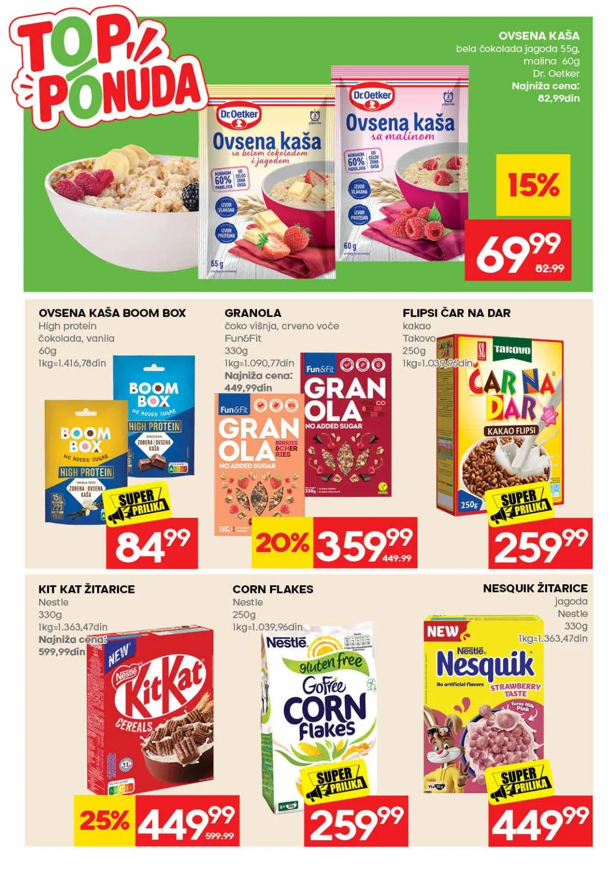 RODA katalog strana 27 – ovsena kaša i KitKat žitarice po sniženim cenama