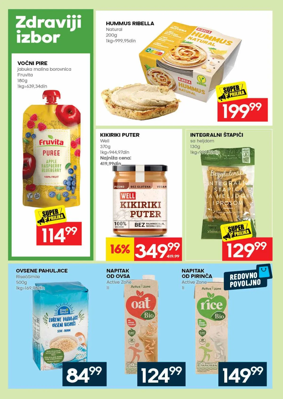 RODA katalog strana 28 – humus i kikiriki puter po akcijskim cenama