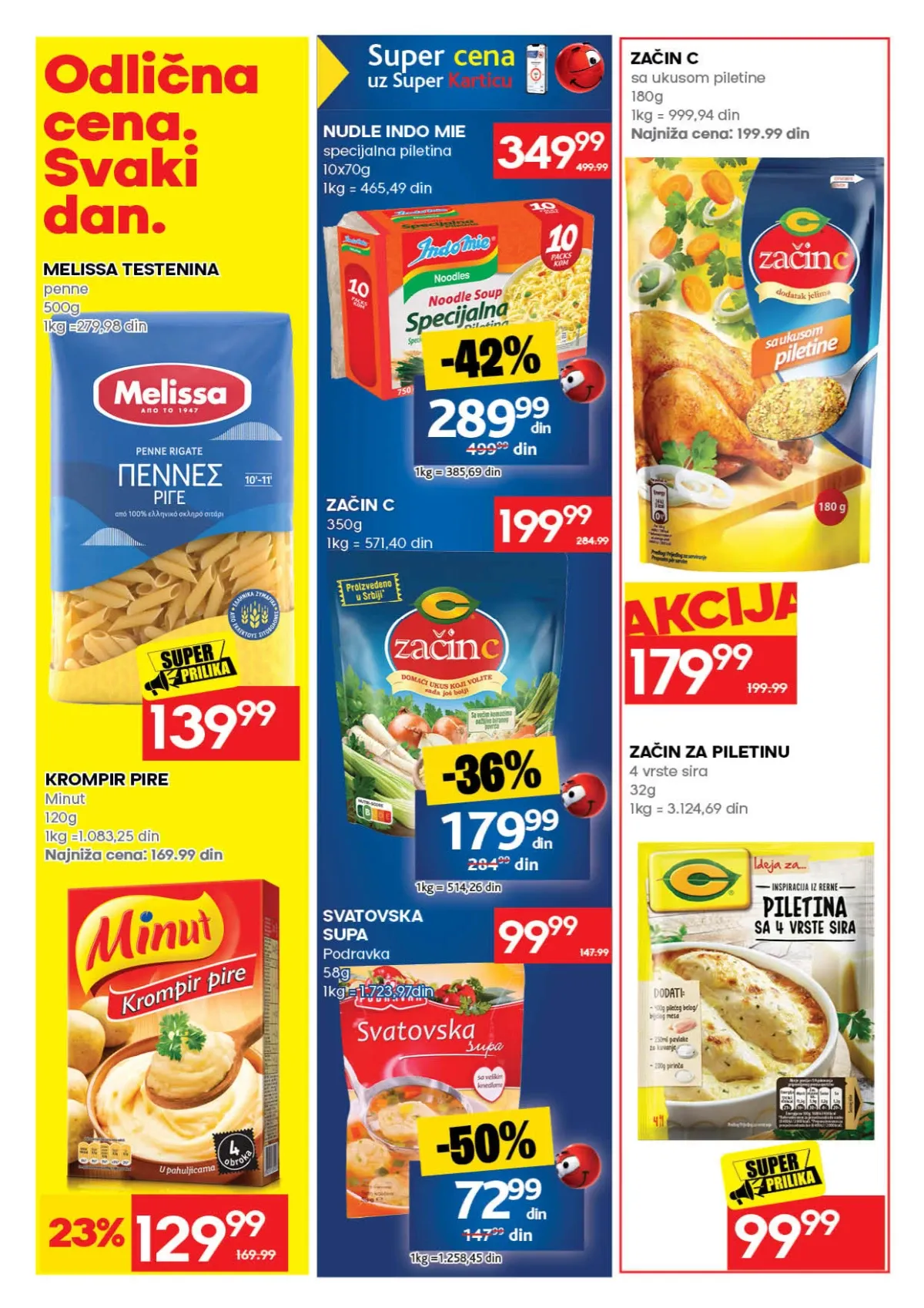RODA katalog strana 32 – Melissa testenina i Indomie nudle po nižim cenama