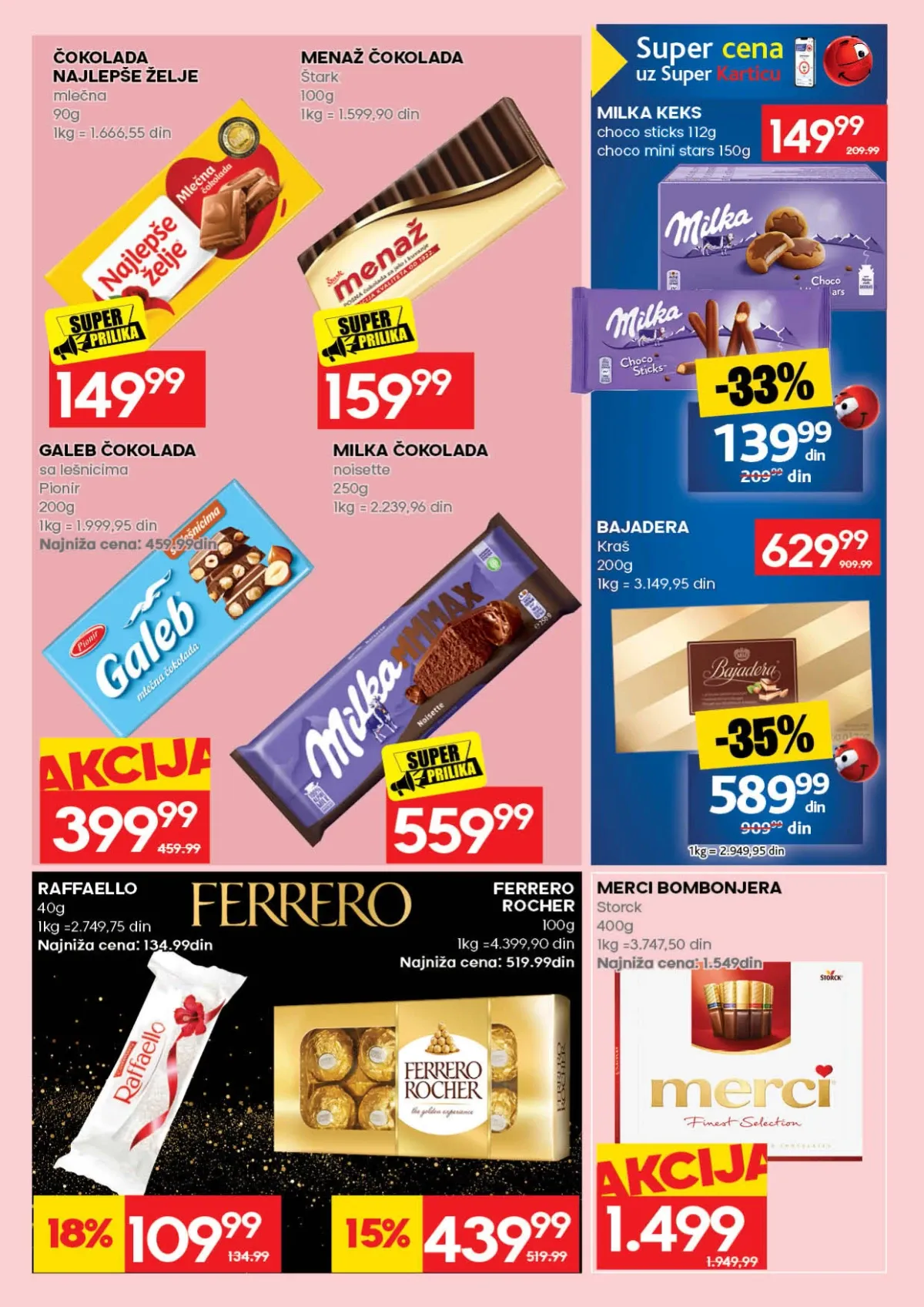 RODA katalog strana 37 – Najlepše želje i Milka čokolade na akciji