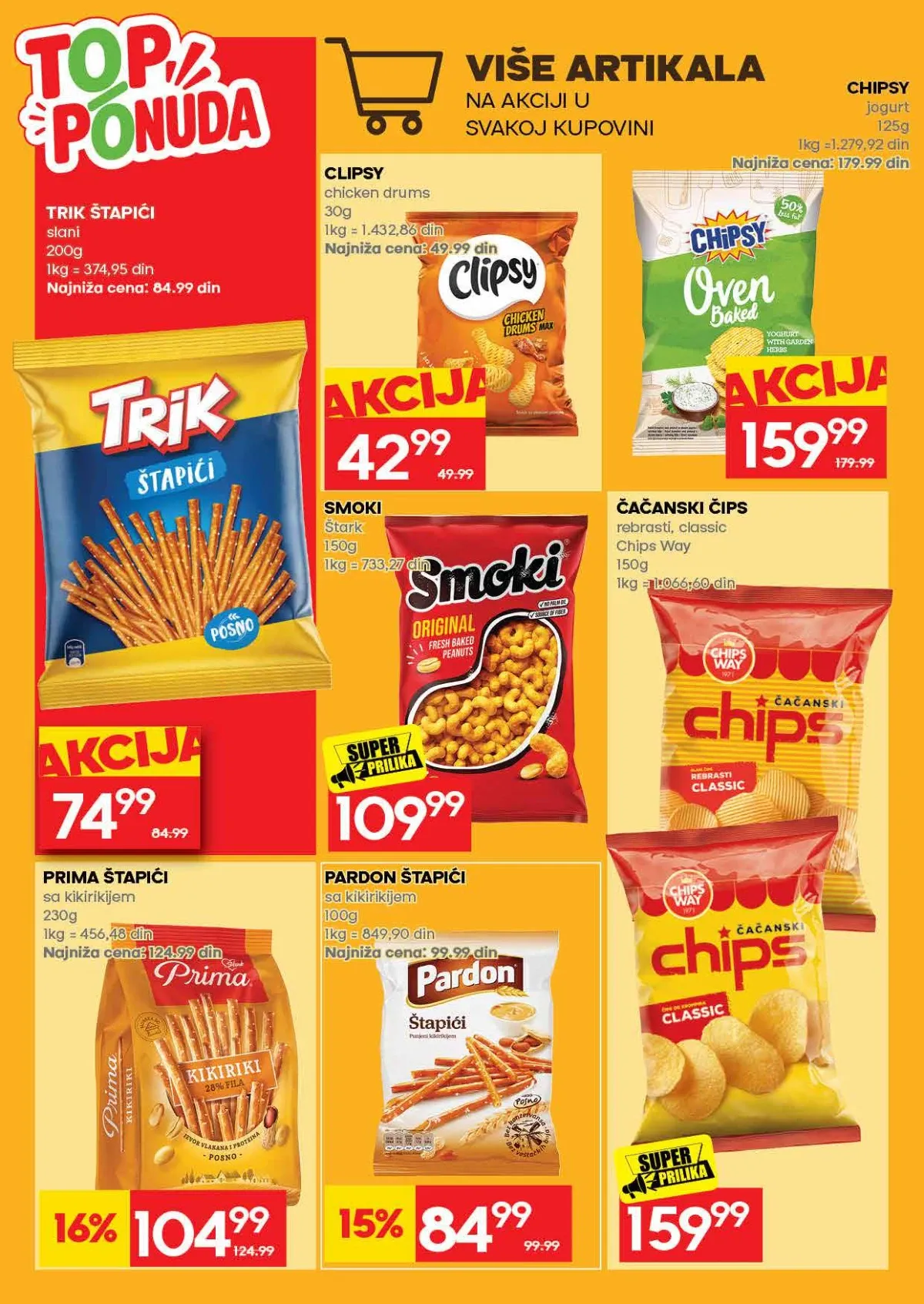RODA katalog strana 40 – Trik štapići i Chipsy čips po sniženim cenama