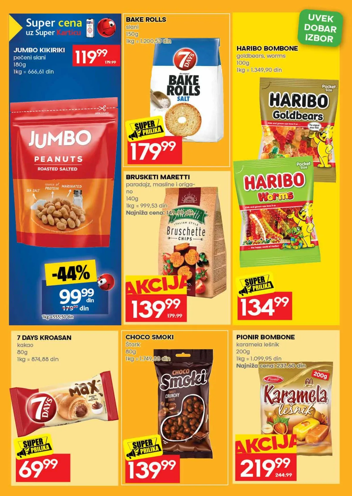 RODA katalog strana 41 – Jumbo kikiriki i Haribo bombone na akciji