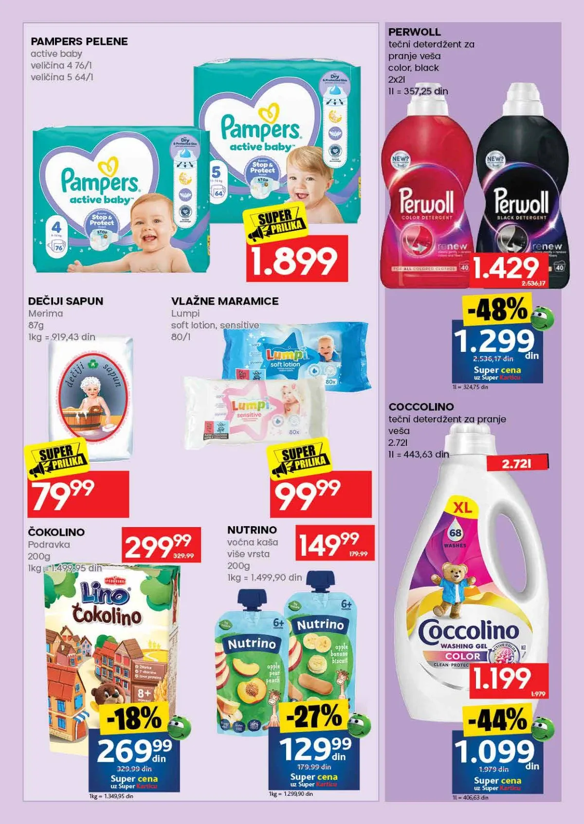 RODA katalog strana 48 – Pampers pelene i Perwoll deterdžent na akciji